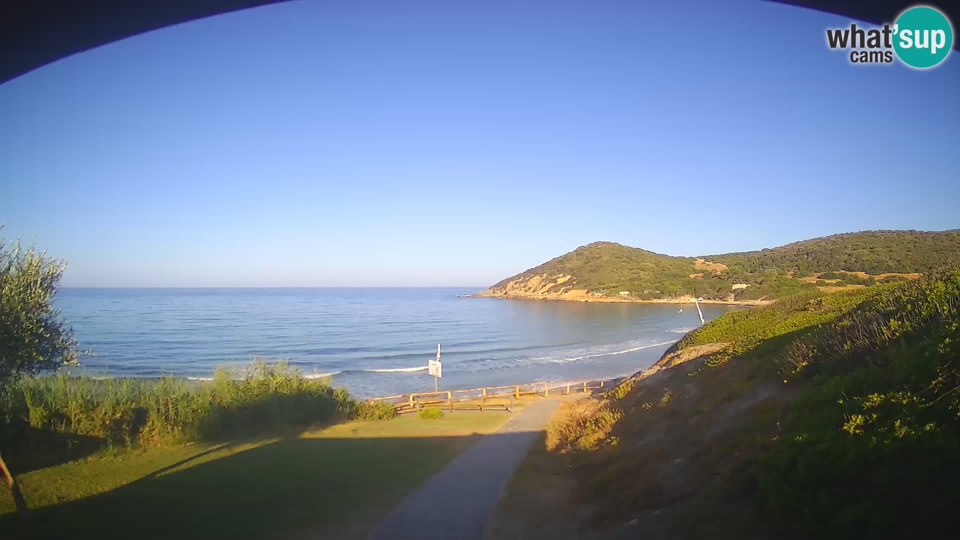 Spletna kamera plaža Poglina – Da Ricciolina – Alghero – Sardinija