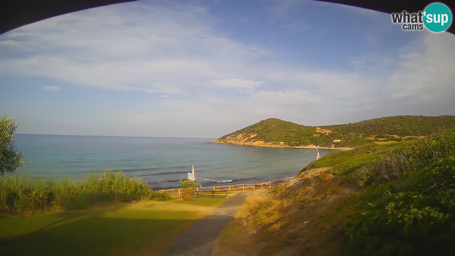 Webcam Strand von Poglina – Blick von der Bar Da Ricciolina – Alghero – Sardinien