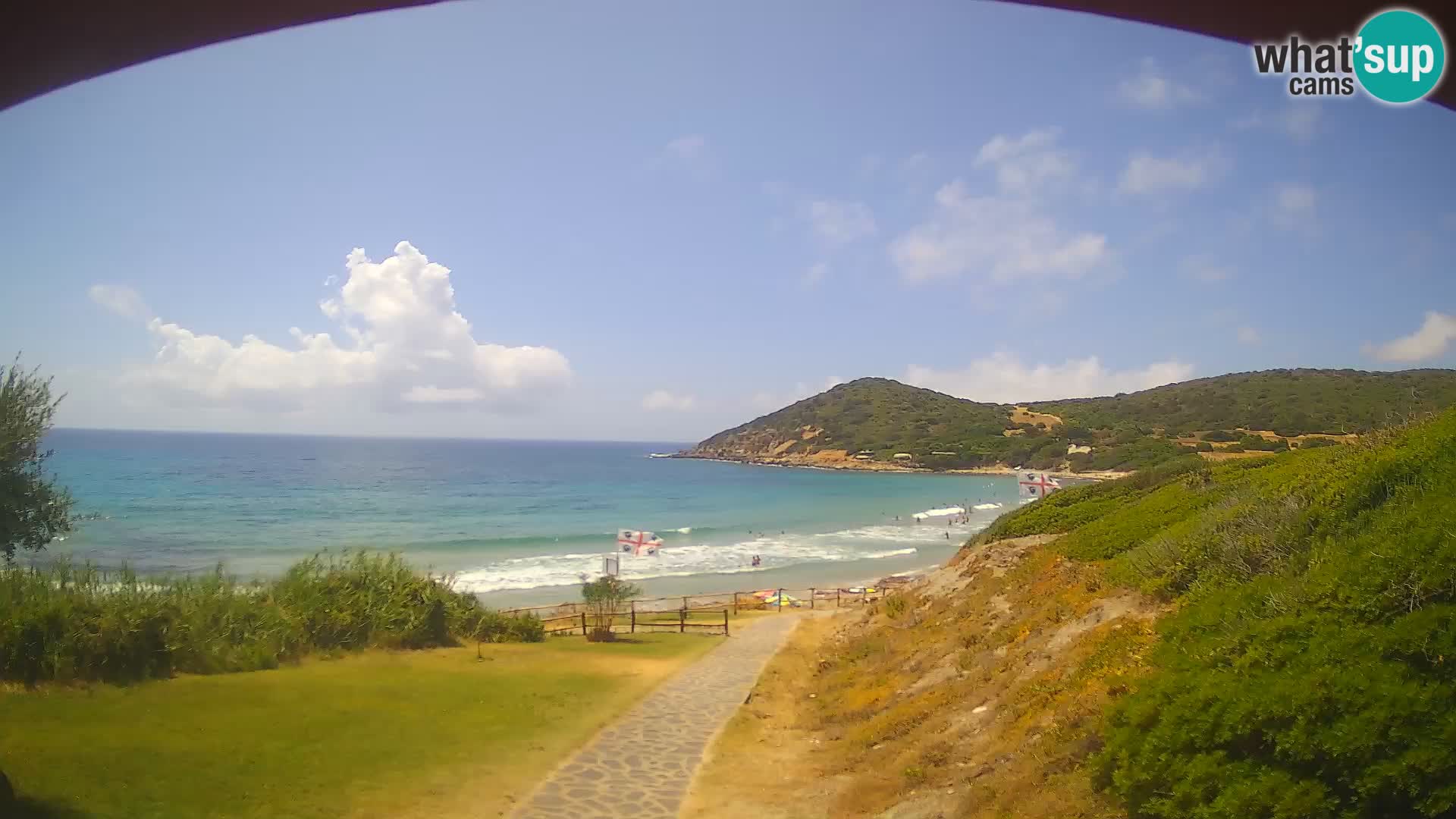 Webcam Strand von Poglina – Blick von der Bar Da Ricciolina – Alghero – Sardinien