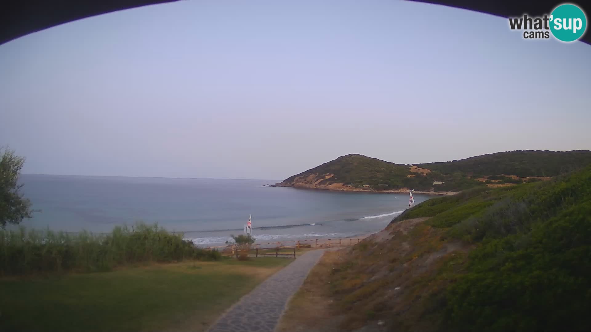 Webcam Strand von Poglina – Blick von der Bar Da Ricciolina – Alghero – Sardinien