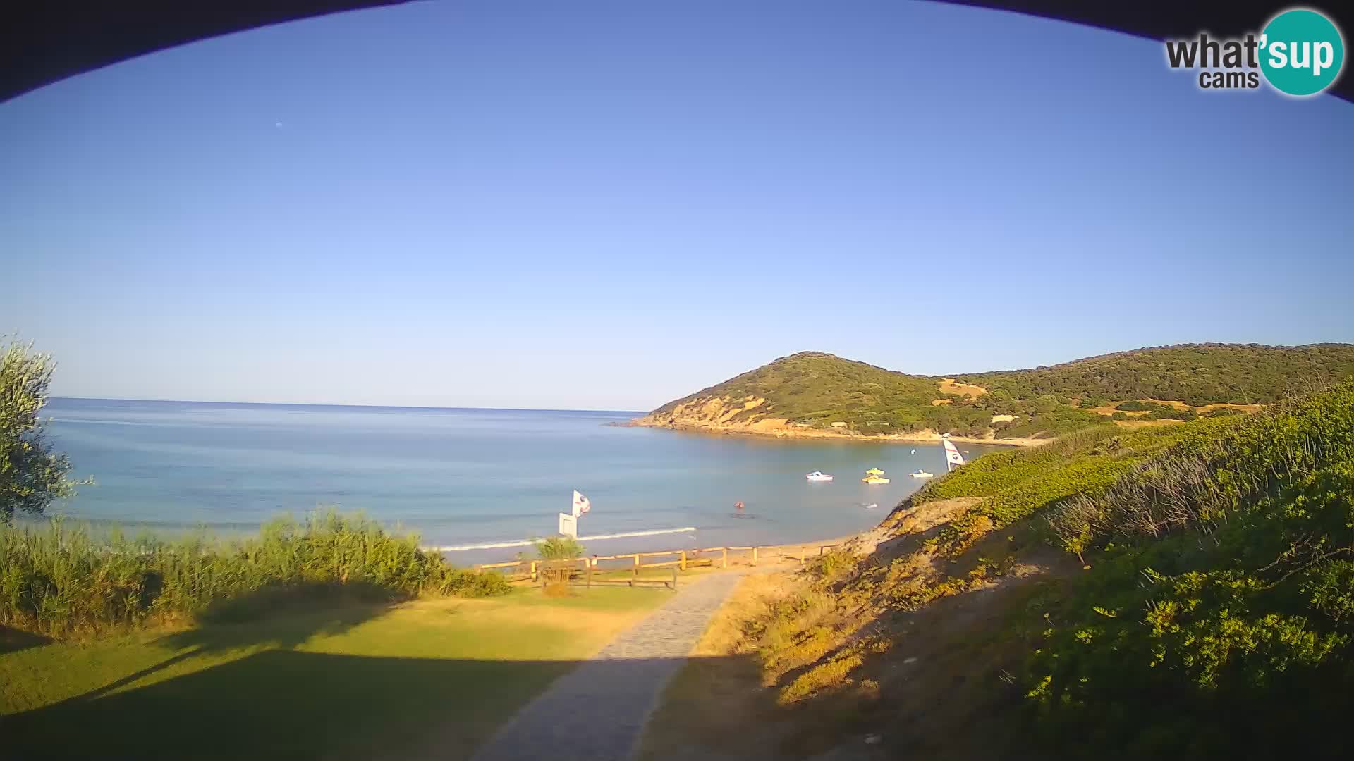 Webcam spiaggia Poglina – Vista dal bar Da Ricciolina – Alghero – Sardegna