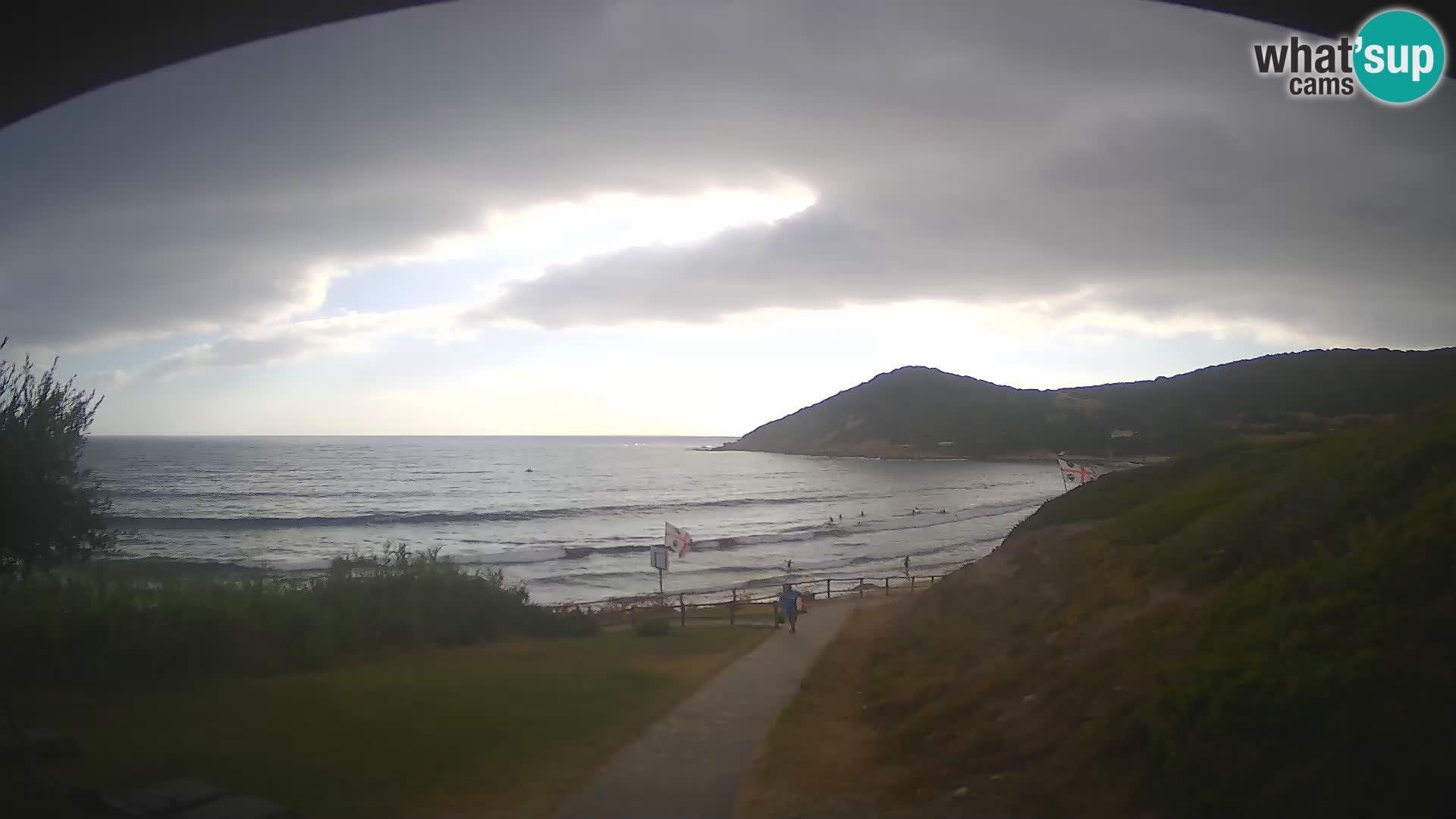Webcam Strand von Poglina – Blick von der Bar Da Ricciolina – Alghero – Sardinien