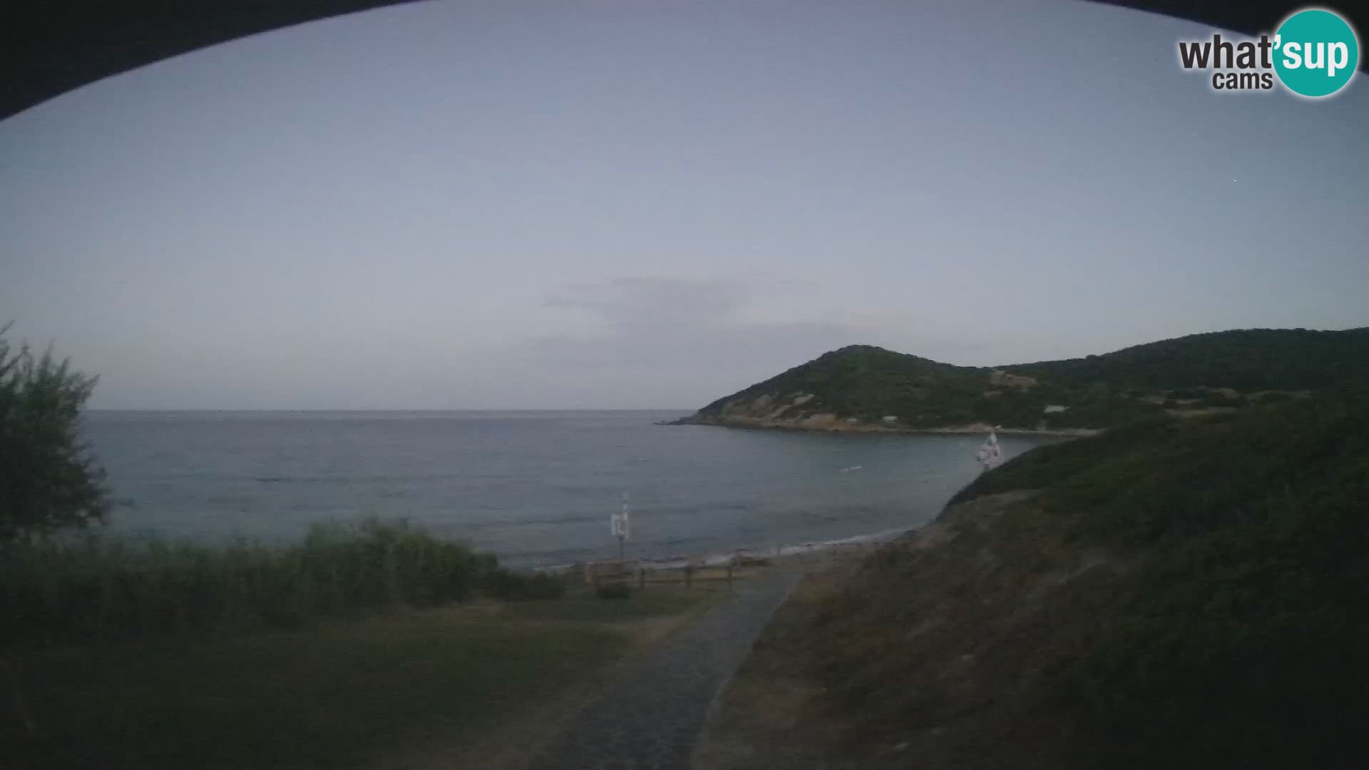 Webcam Strand von Poglina – Blick von der Bar Da Ricciolina – Alghero – Sardinien