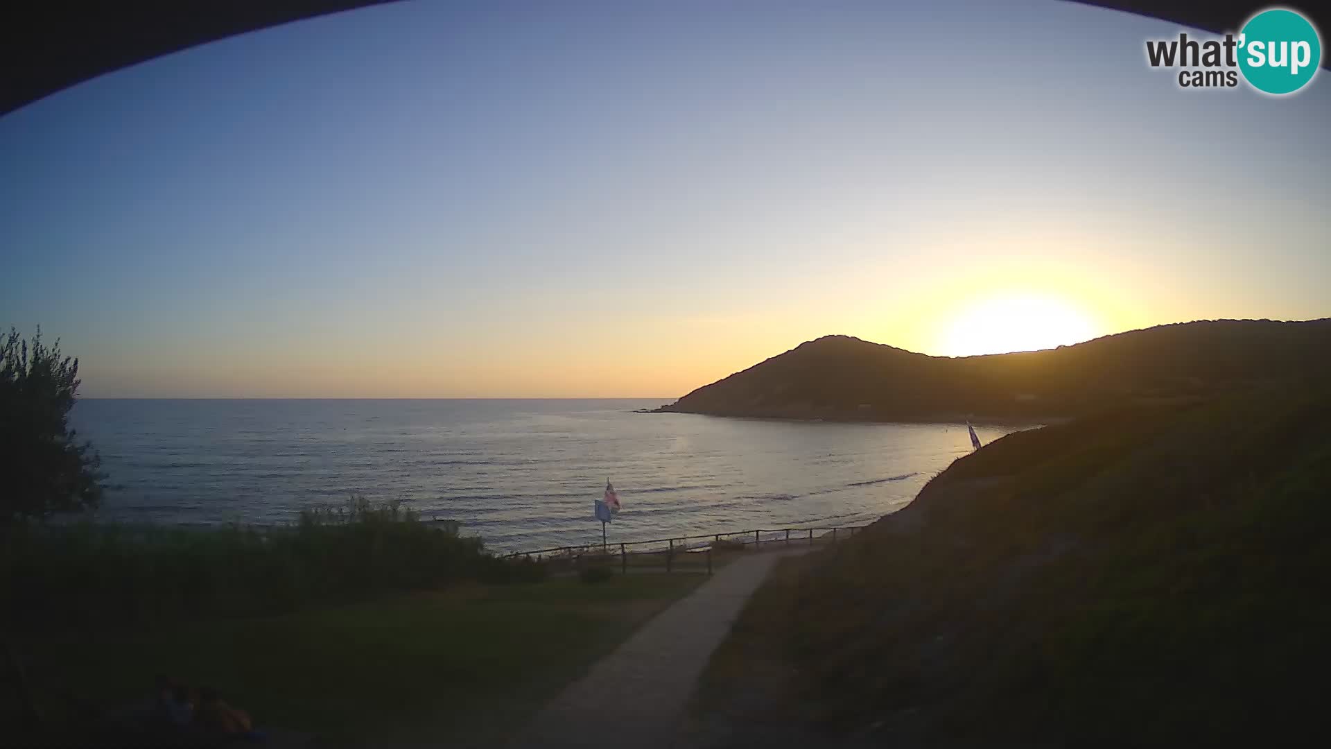 Webcam Strand von Poglina – Blick von der Bar Da Ricciolina – Alghero – Sardinien