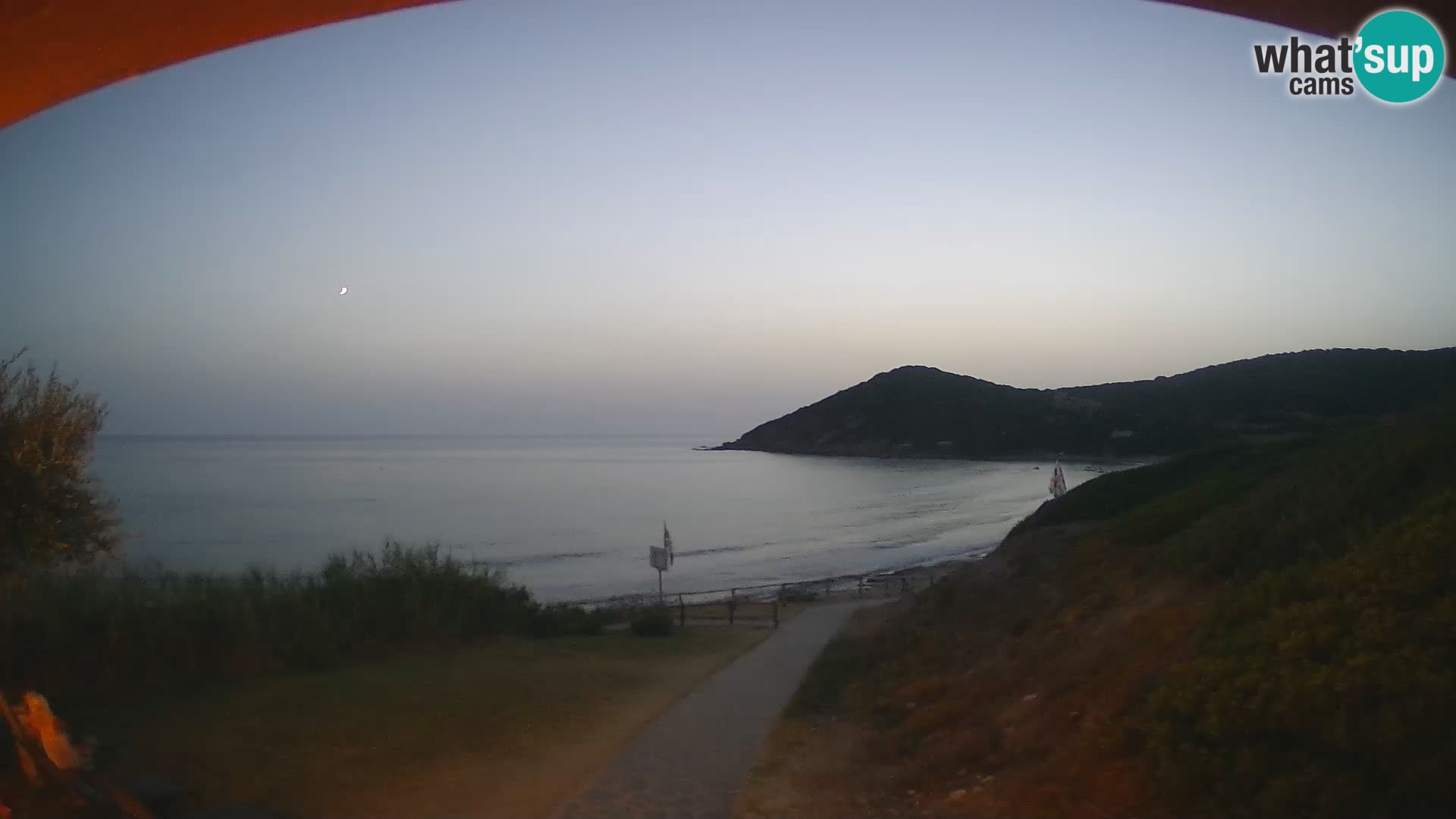 Webcam Strand von Poglina – Blick von der Bar Da Ricciolina – Alghero – Sardinien