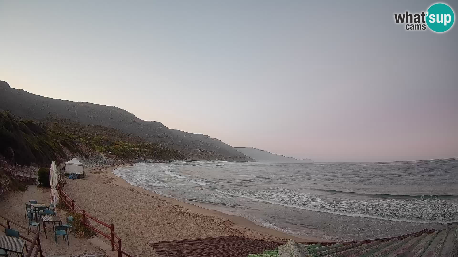 Webcam Strand von Poglina – Blick von der Bar Da Ricciolina – Alghero – Sardinien