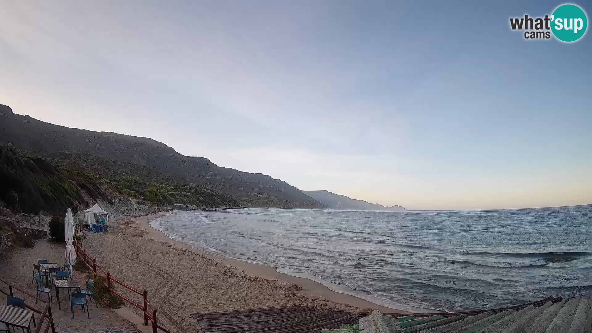 Webcam Strand von Poglina – Blick von der Bar Da Ricciolina – Alghero – Sardinien