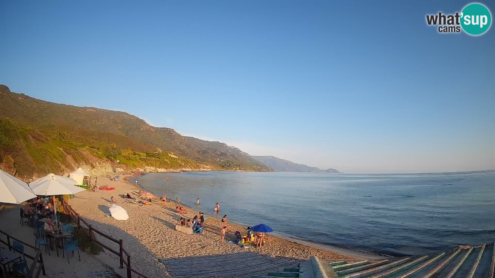 Webcam Strand von Poglina – Blick von der Bar Da Ricciolina – Alghero – Sardinien