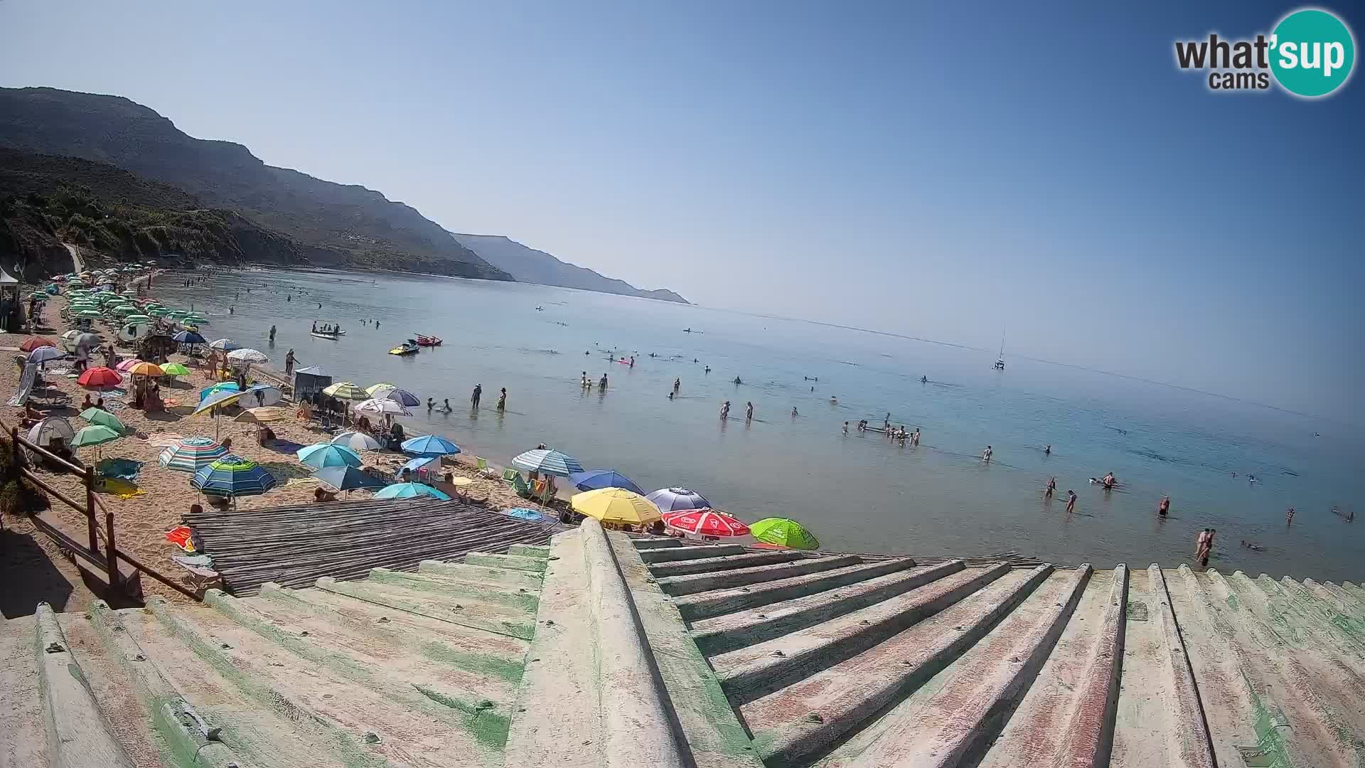 Webcam Strand von Poglina – Blick von der Bar Da Ricciolina – Alghero – Sardinien