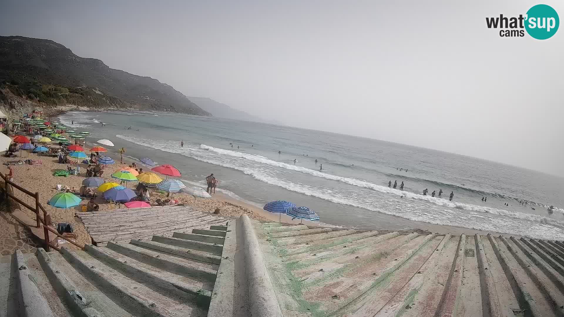 Webcam Strand von Poglina – Blick von der Bar Da Ricciolina – Alghero – Sardinien