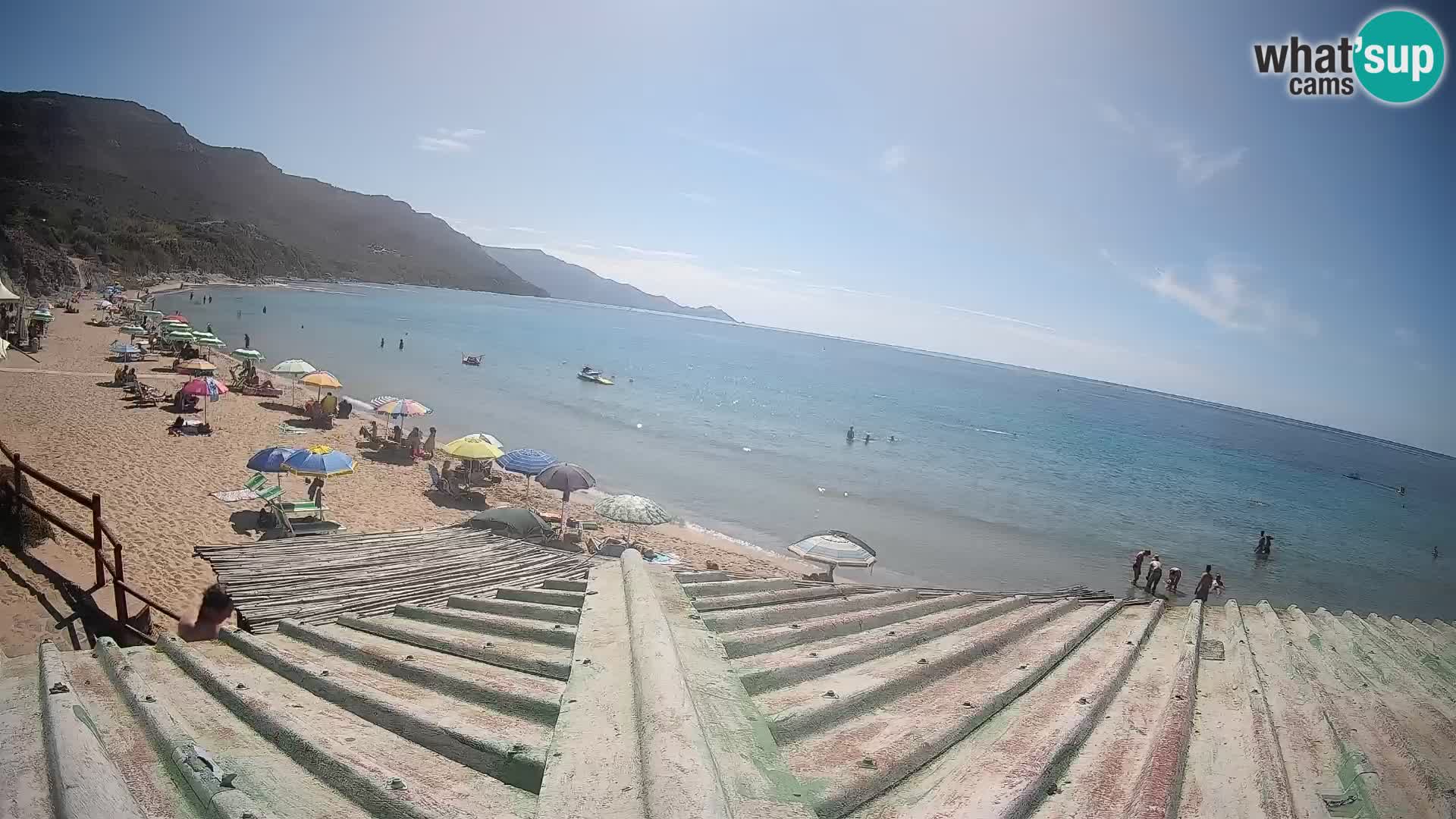 Webcam Strand von Poglina – Blick von der Bar Da Ricciolina – Alghero – Sardinien