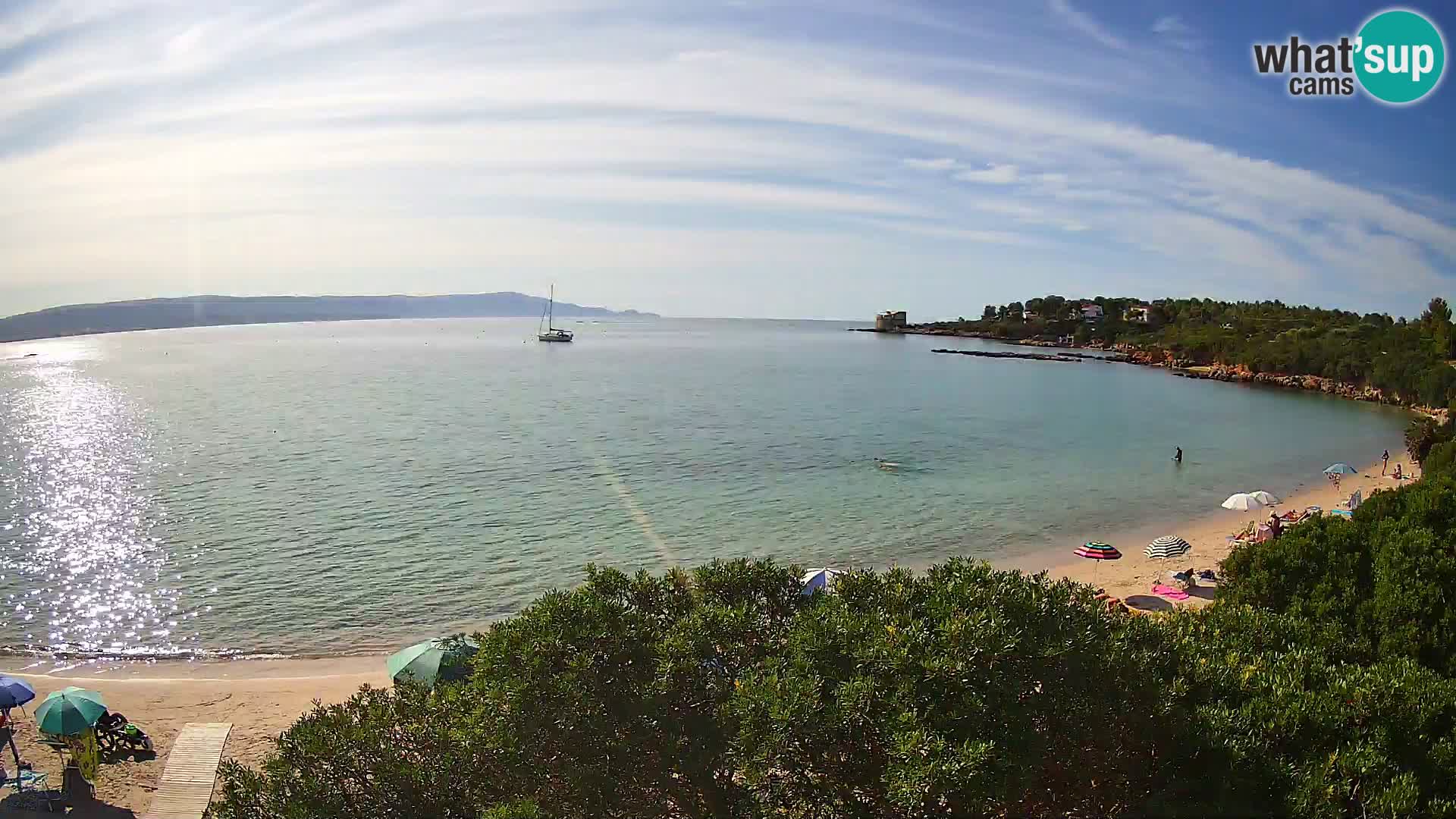 Webcam Lazzaretto Strand | Alghero | Sardinien