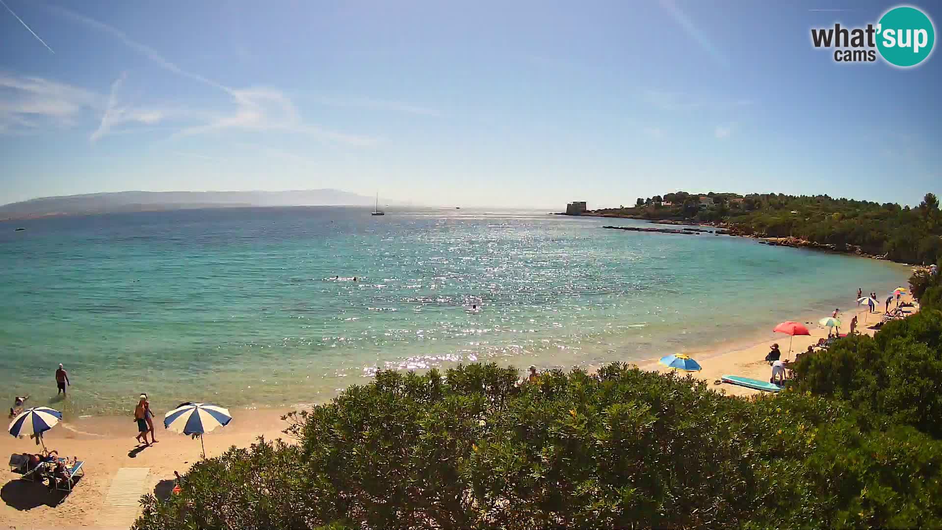 Web kamera plaža Lazzaretto | Alghero | Sardinija