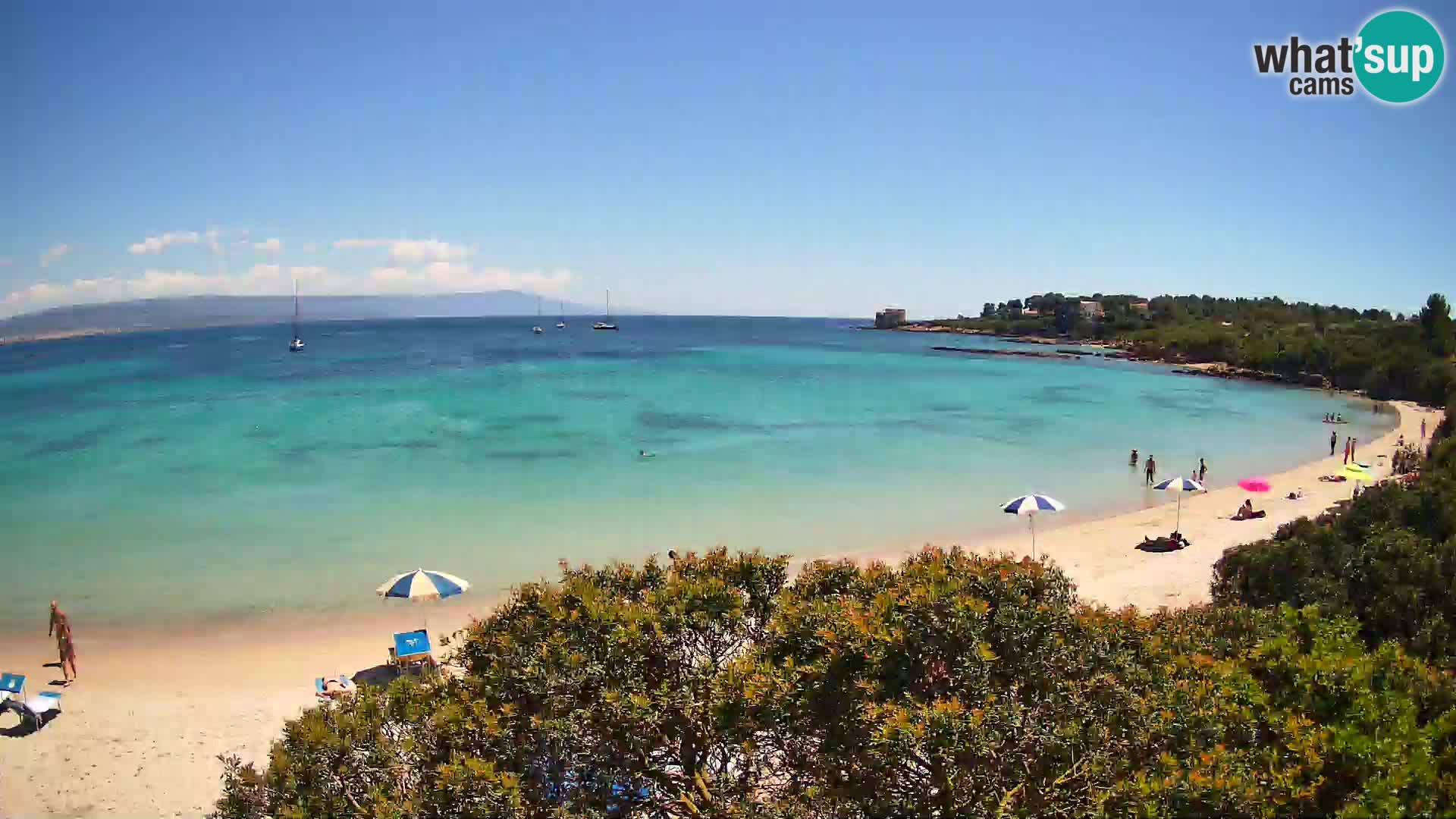 Webcam Lazzaretto Strand | Alghero | Sardinien
