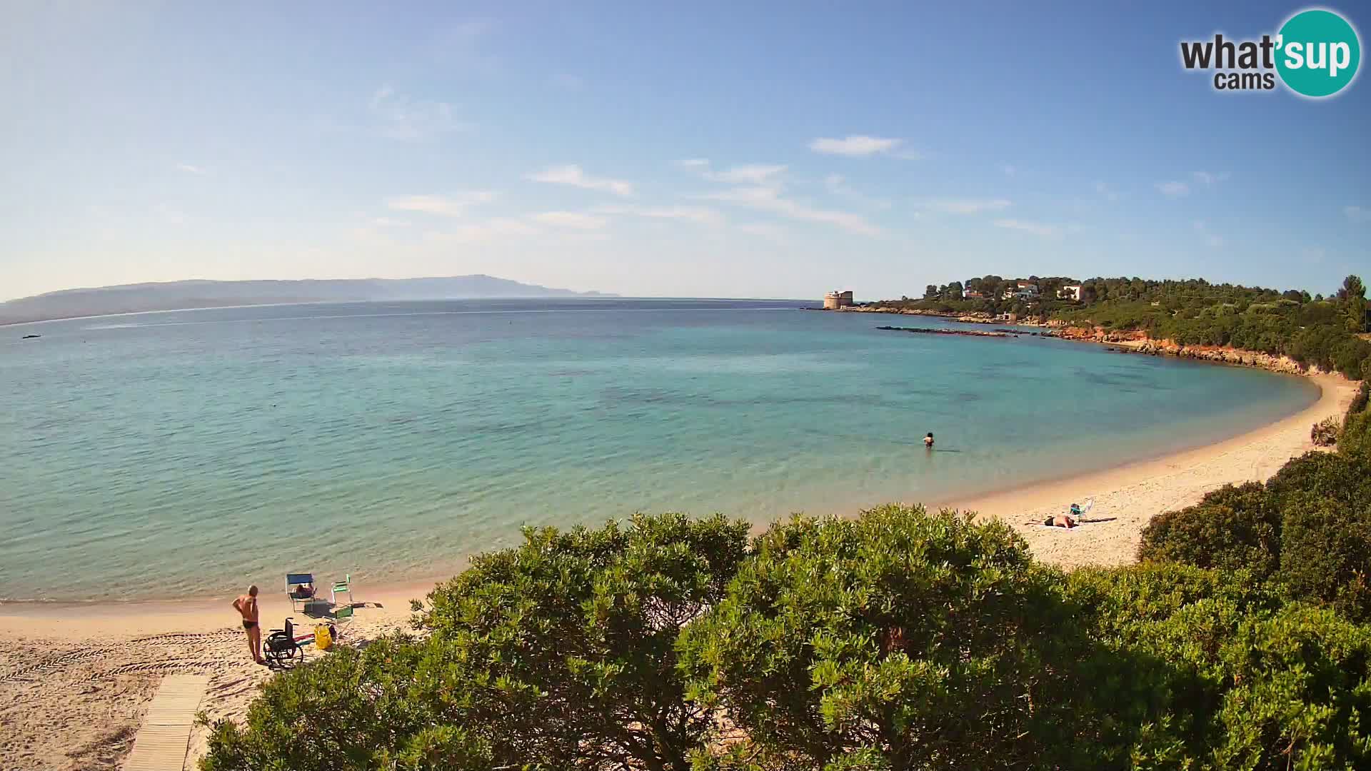 Plage Lazzaretto livecam | Alghero | Sardaigne