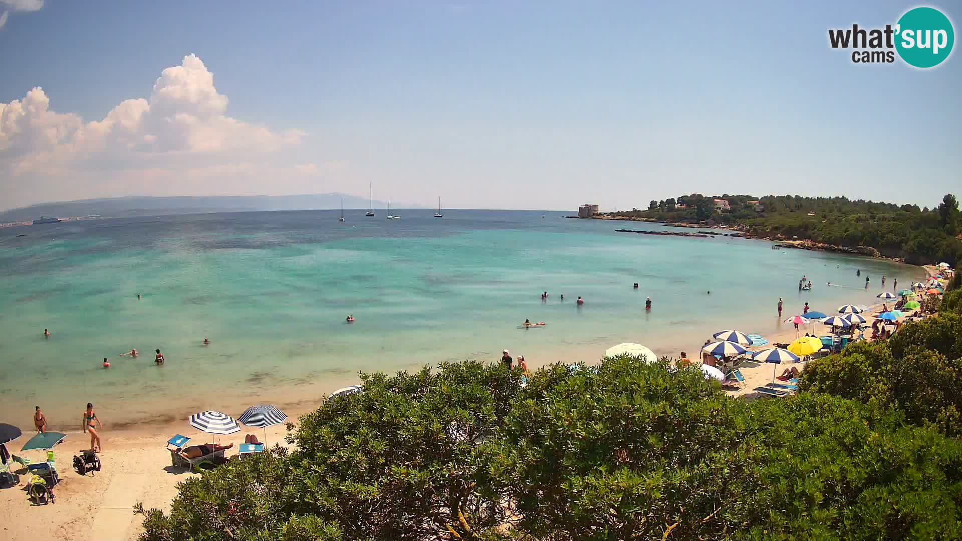 Webcam Lazzaretto beach | Alghero | Sardinia