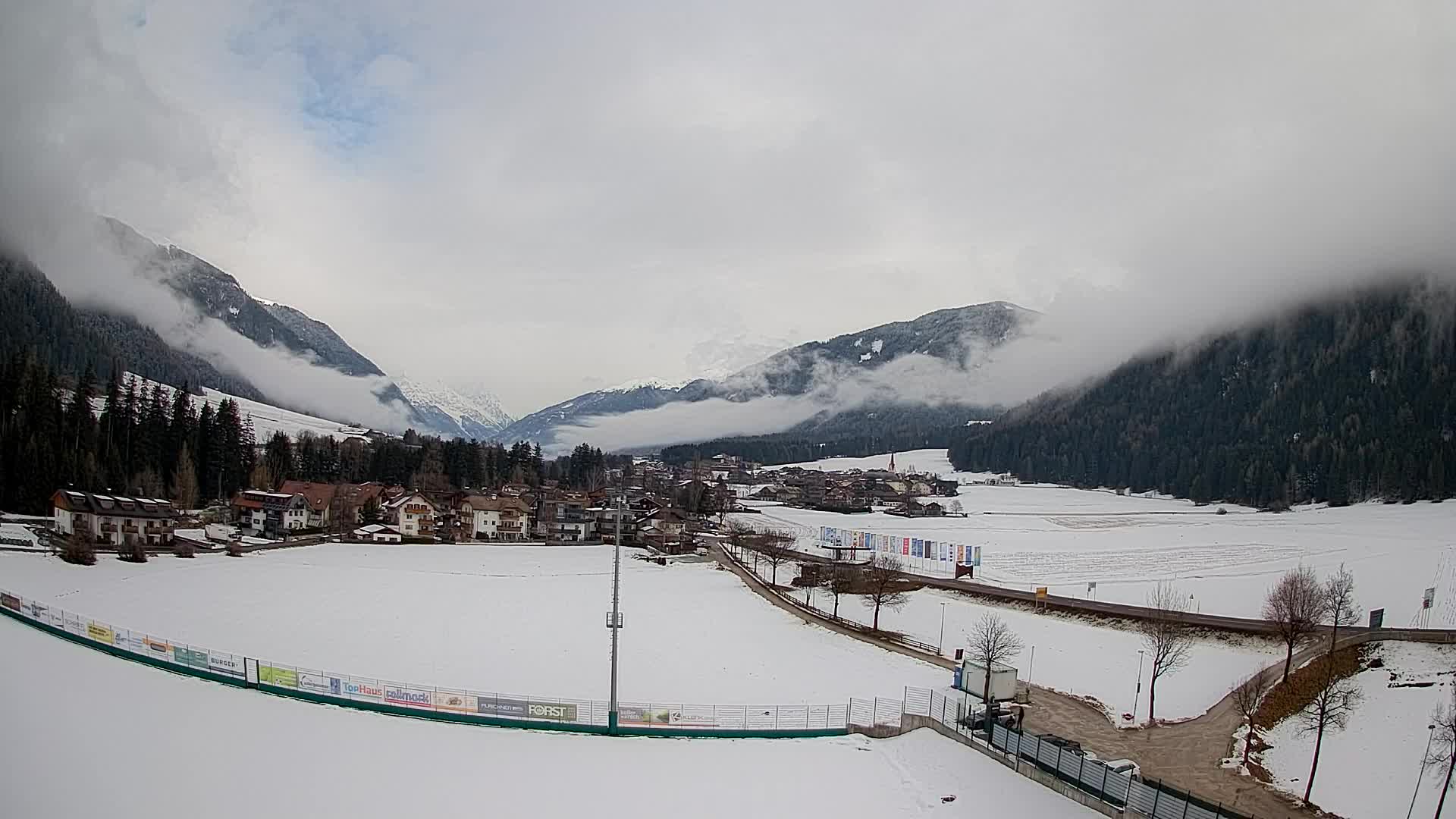 Webcam Niederrasen / Kronplatz – Vista en directo desde el Valle de Anterselva