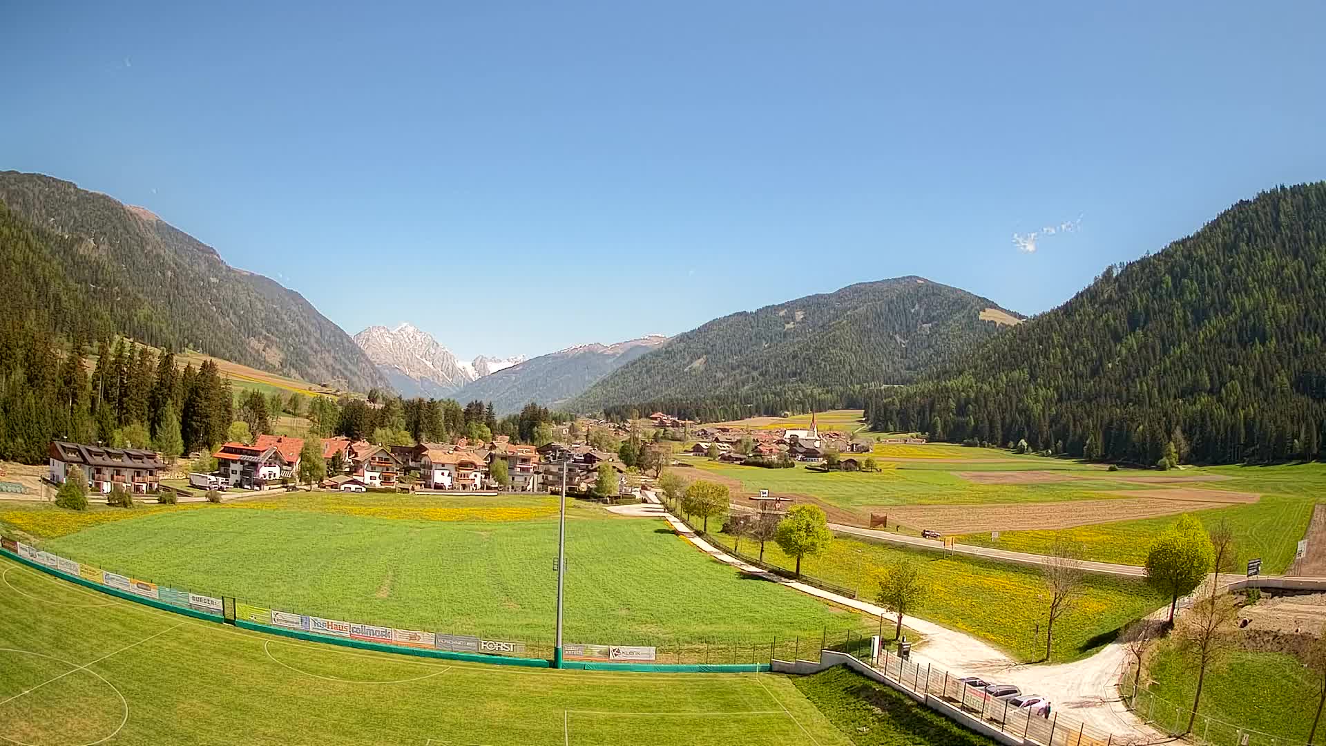 Webcam Niederrasen / Kronplatz – Vista en directo desde el Valle de Anterselva