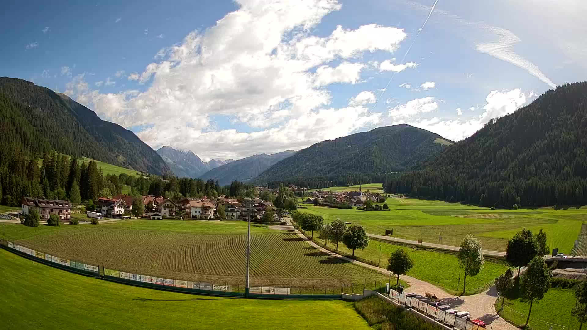 Webcam Niederrasen / Kronplatz – Vista en directo desde el Valle de Anterselva