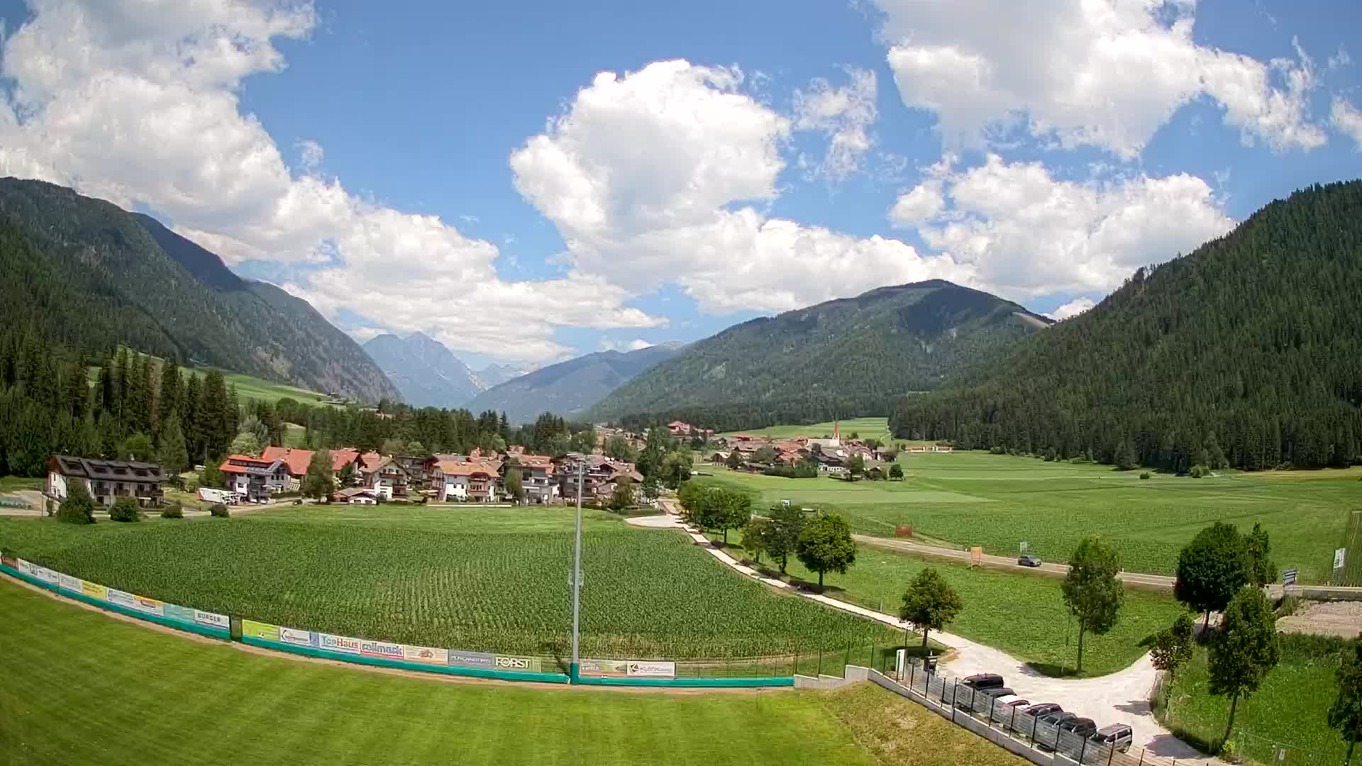 Webcam Niederrasen / Kronplatz – Vista en directo desde el Valle de Anterselva