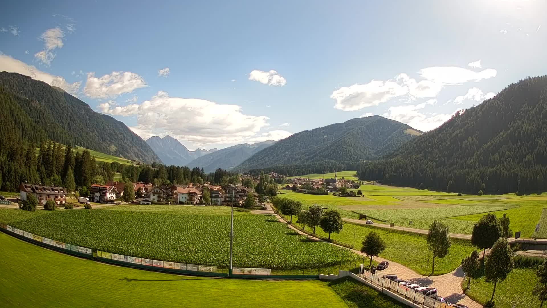 Webcam Niederrasen / Kronplatz – Vista en directo desde el Valle de Anterselva
