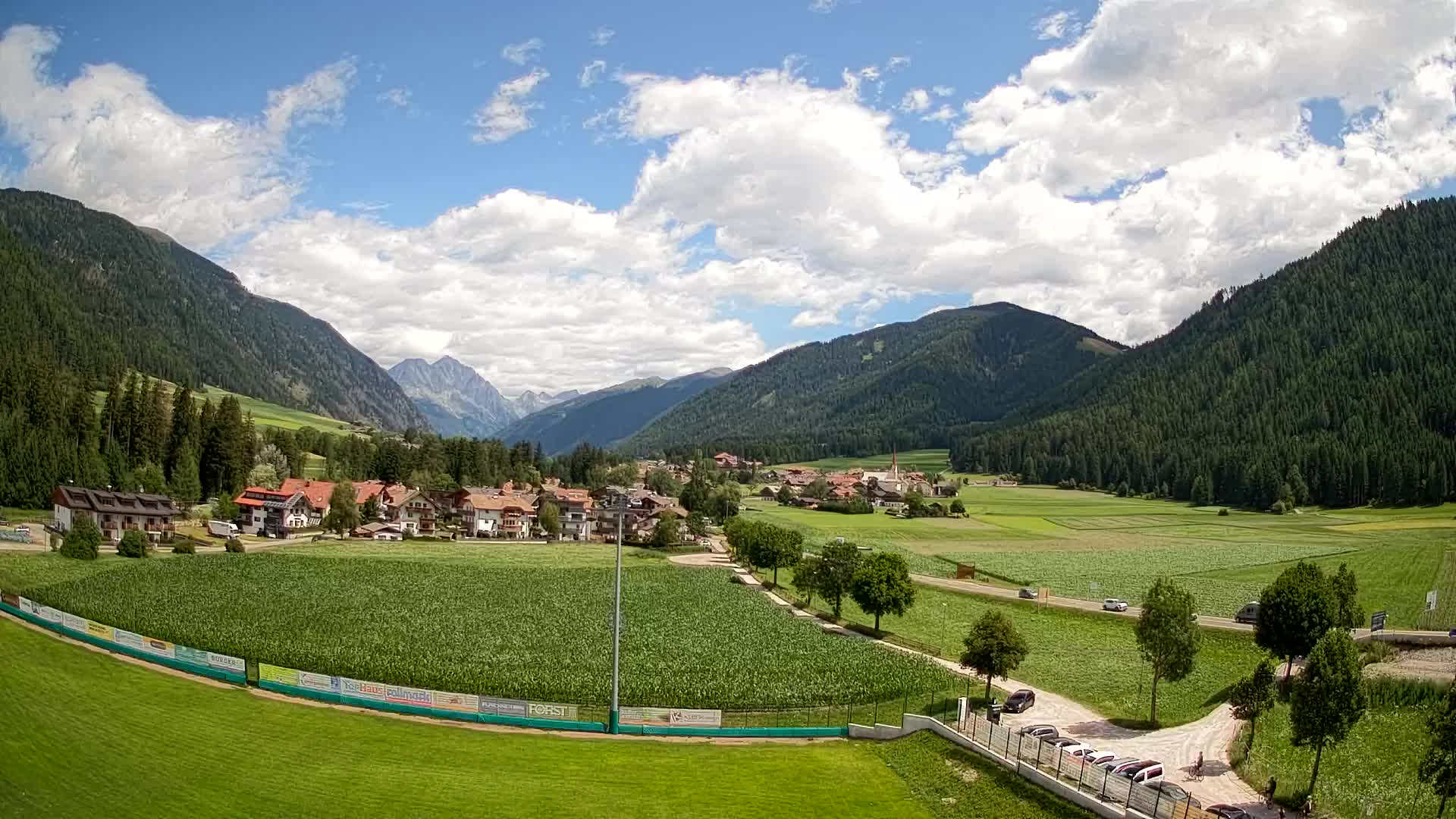 Webcam Niederrasen / Kronplatz – Vista en directo desde el Valle de Anterselva