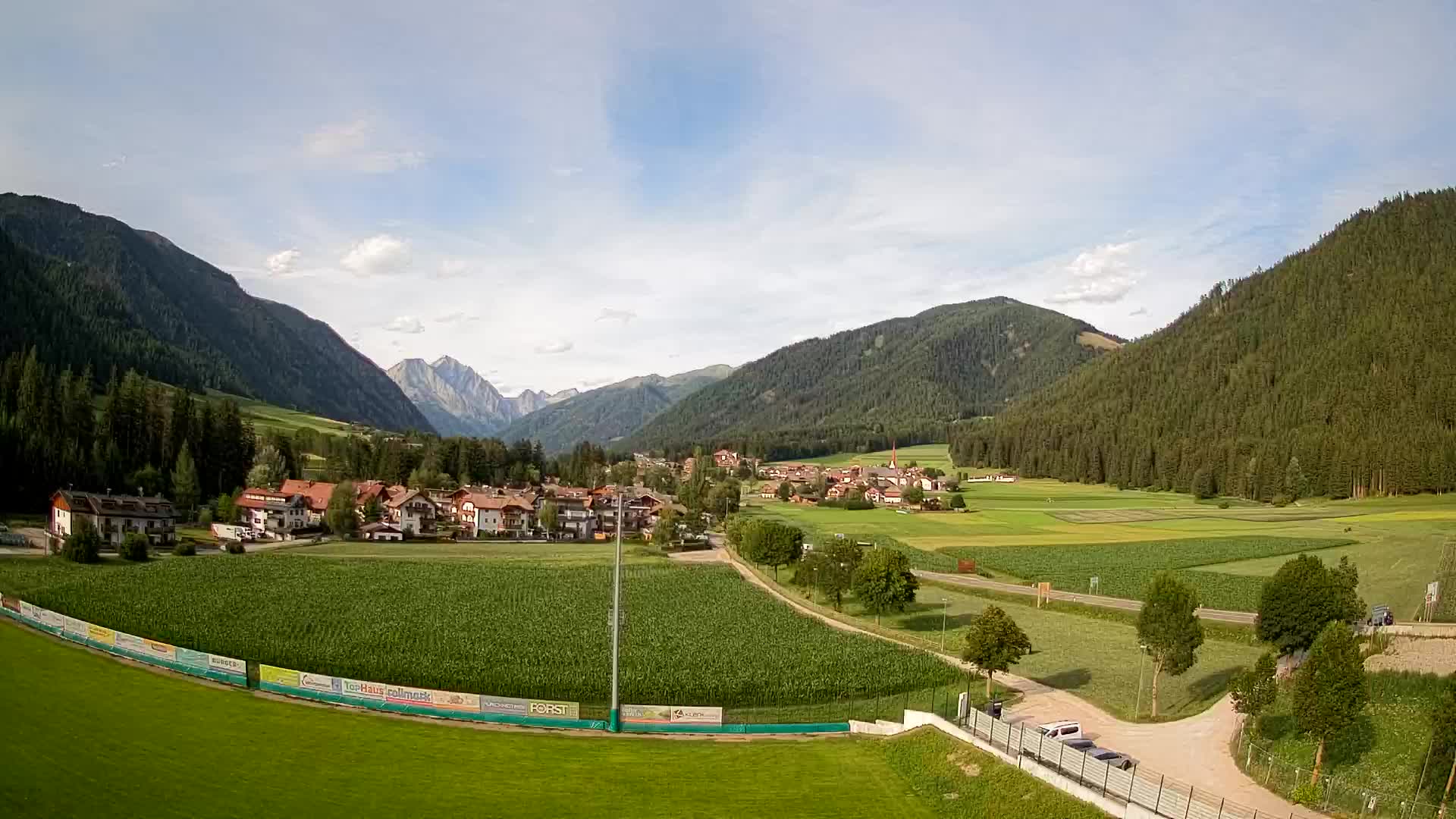 Webcam Niederrasen / Kronplatz – Vista en directo desde el Valle de Anterselva