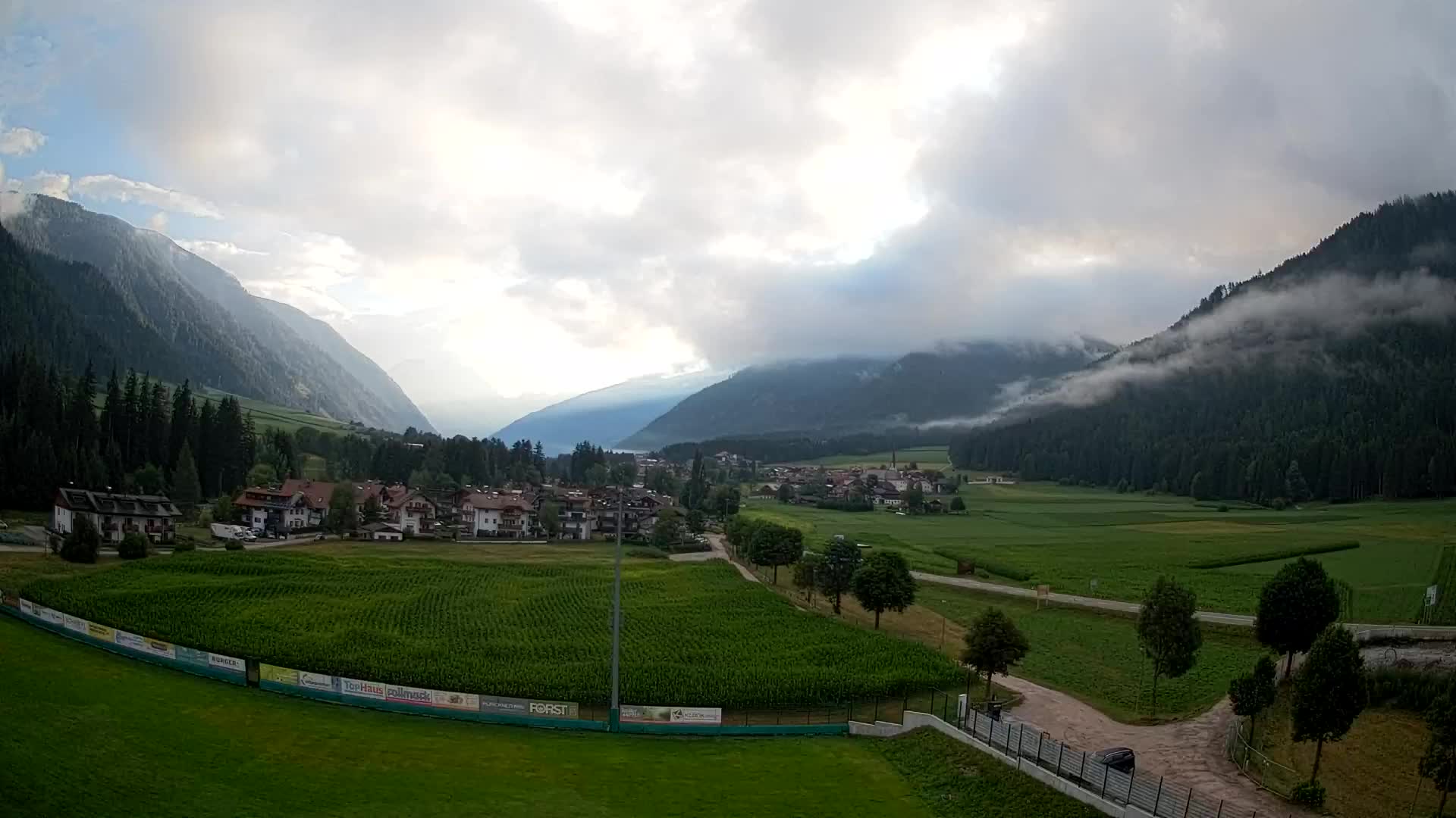 Webcam Niederrasen / Kronplatz – Vista en directo desde el Valle de Anterselva