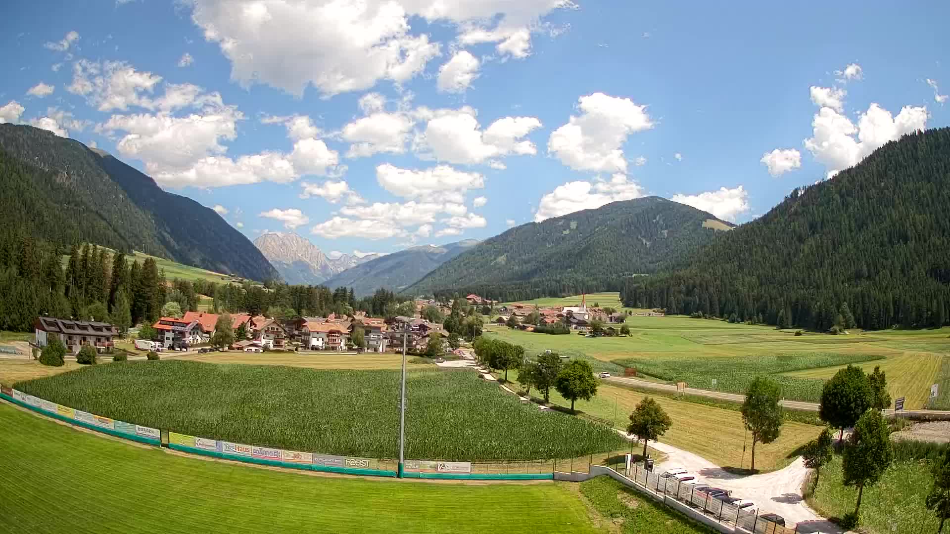 Webcam Niederrasen / Kronplatz – Vista en directo desde el Valle de Anterselva