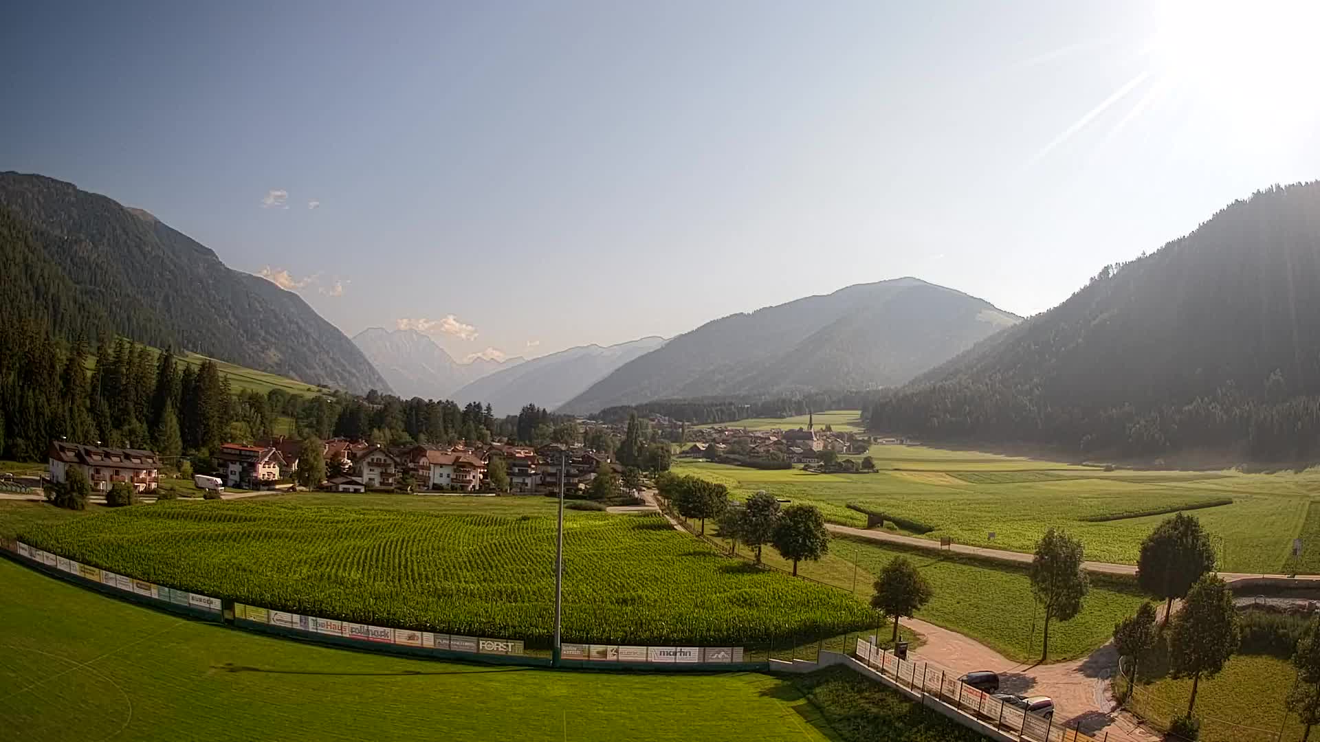 Webcam Niederrasen / Kronplatz – Vista en directo desde el Valle de Anterselva