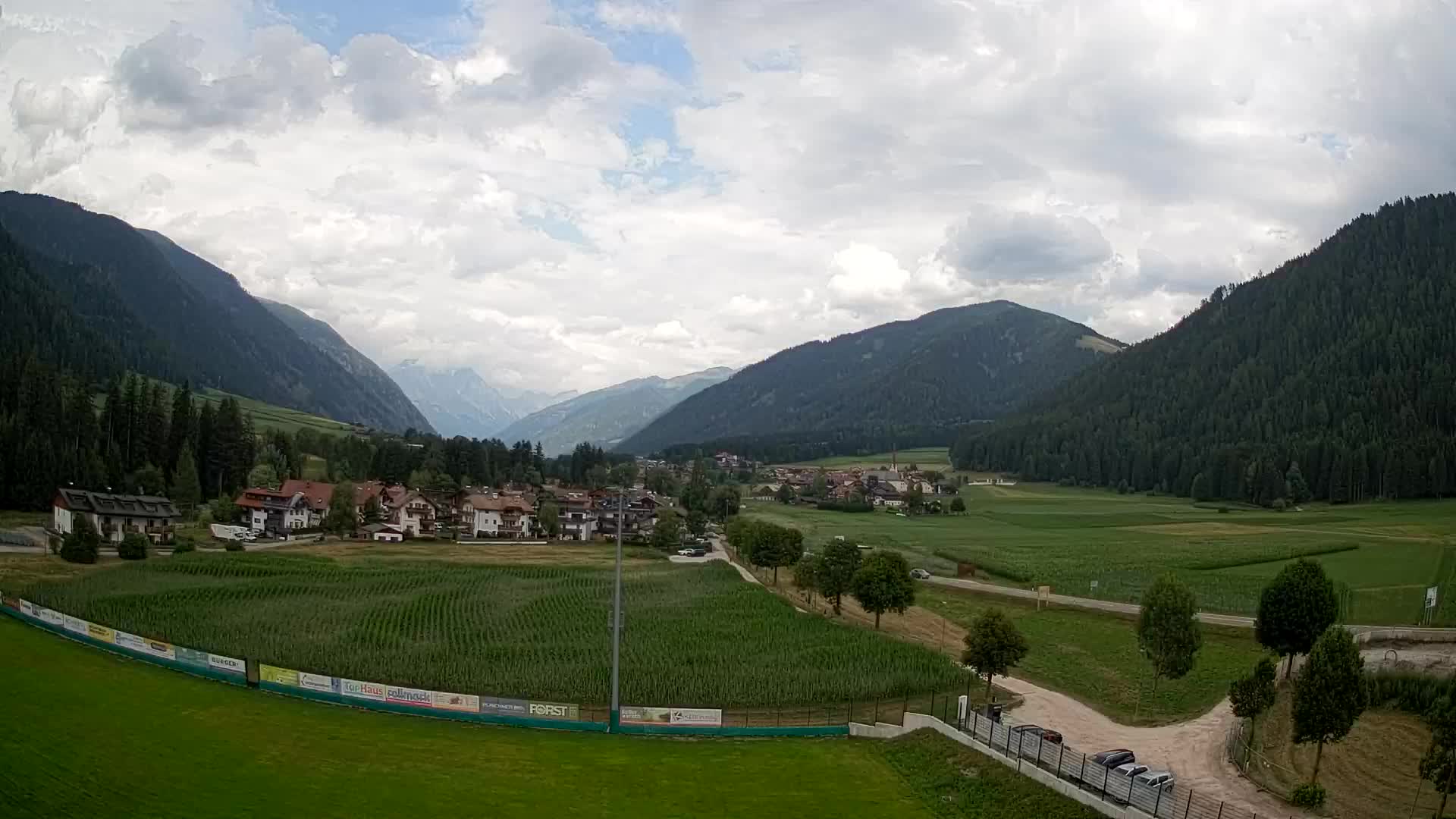 Webcam Niederrasen / Kronplatz – Vista en directo desde el Valle de Anterselva