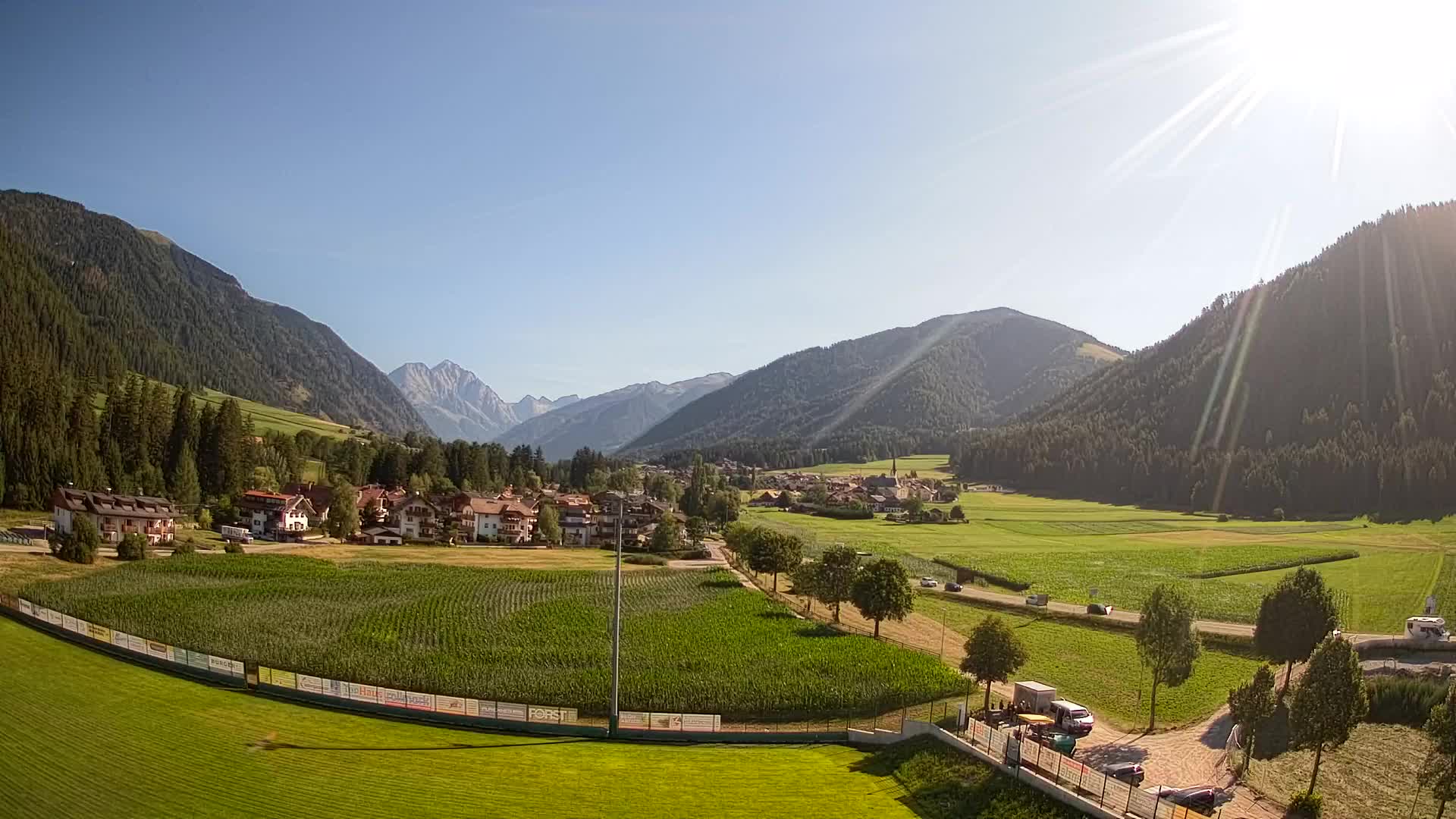 Webcam Niederrasen / Kronplatz – Vista en directo desde el Valle de Anterselva