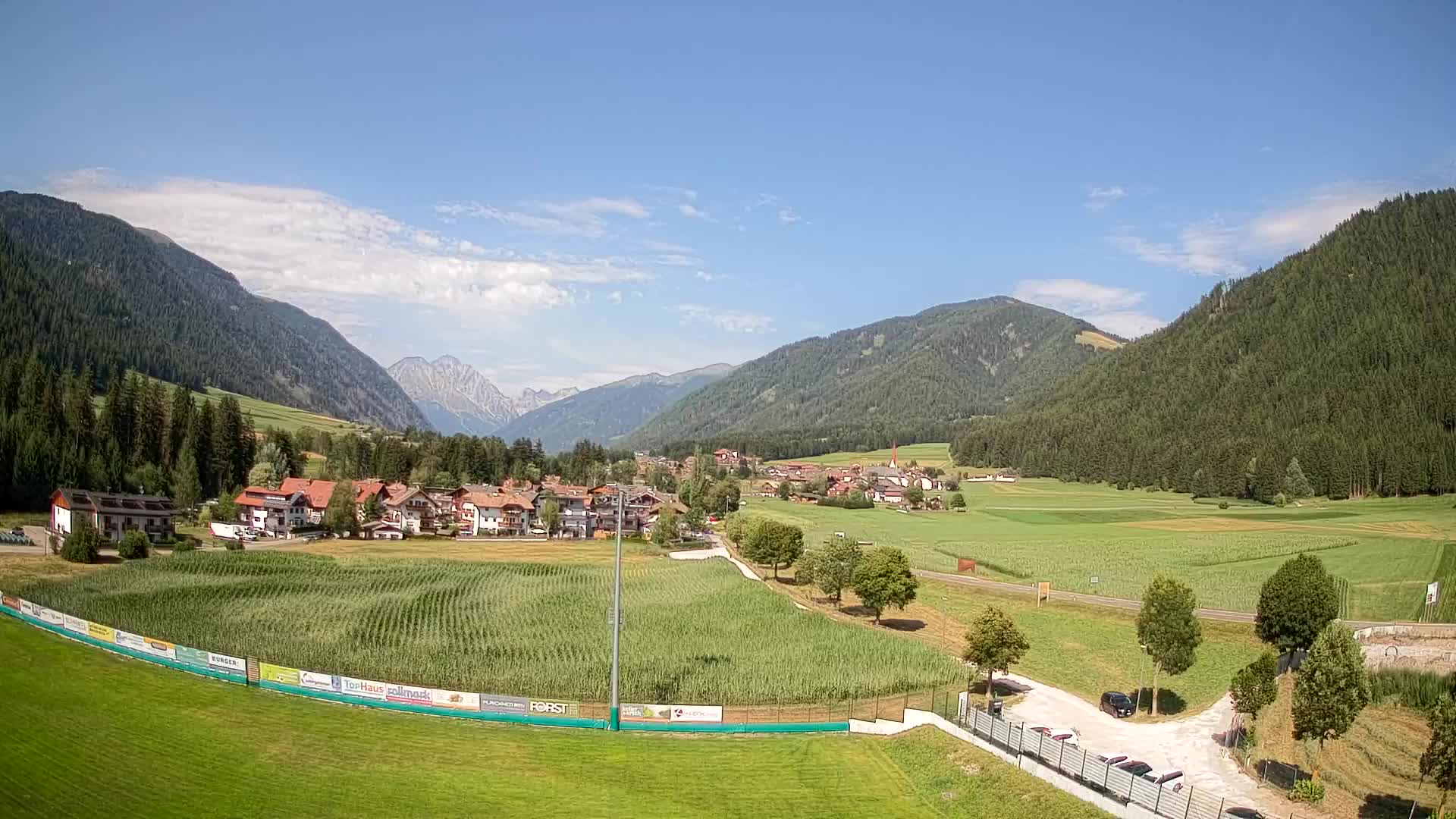 Webcam Niederrasen / Kronplatz – Vista en directo desde el Valle de Anterselva