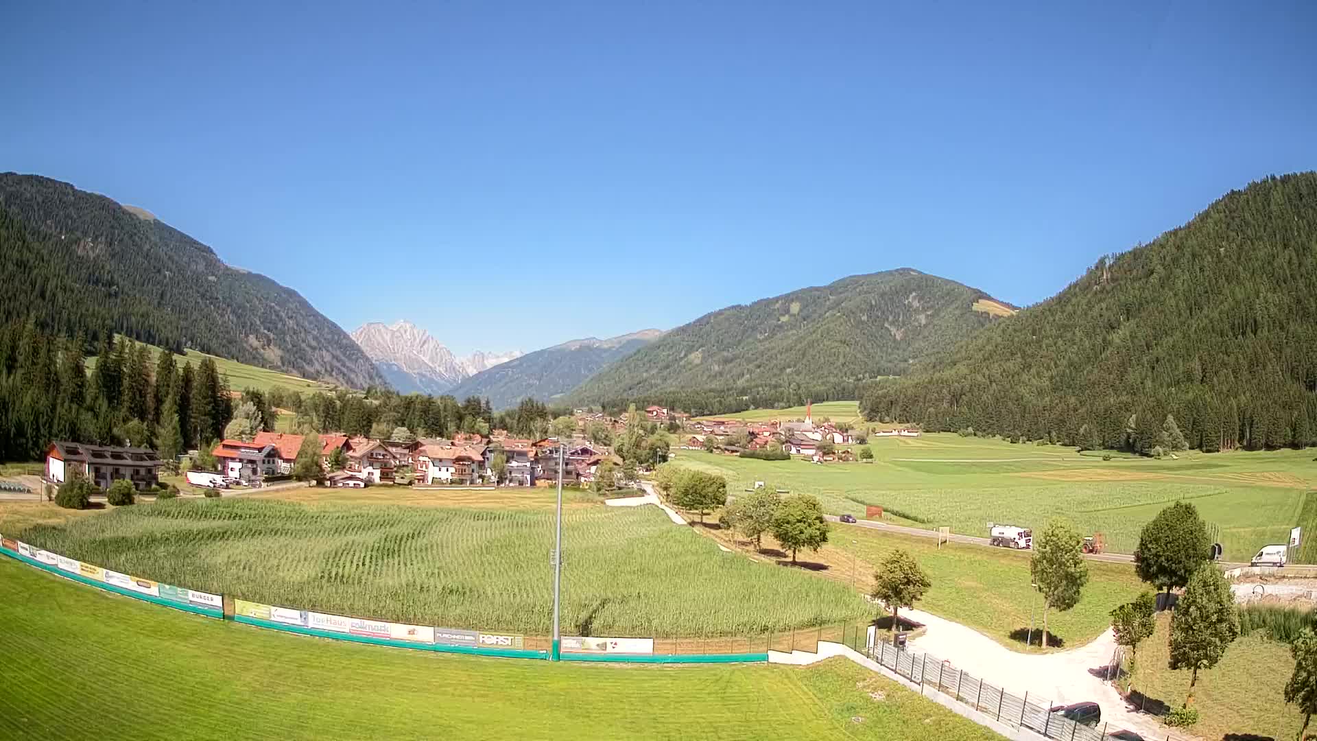 Webcam Niederrasen / Kronplatz – Vista en directo desde el Valle de Anterselva