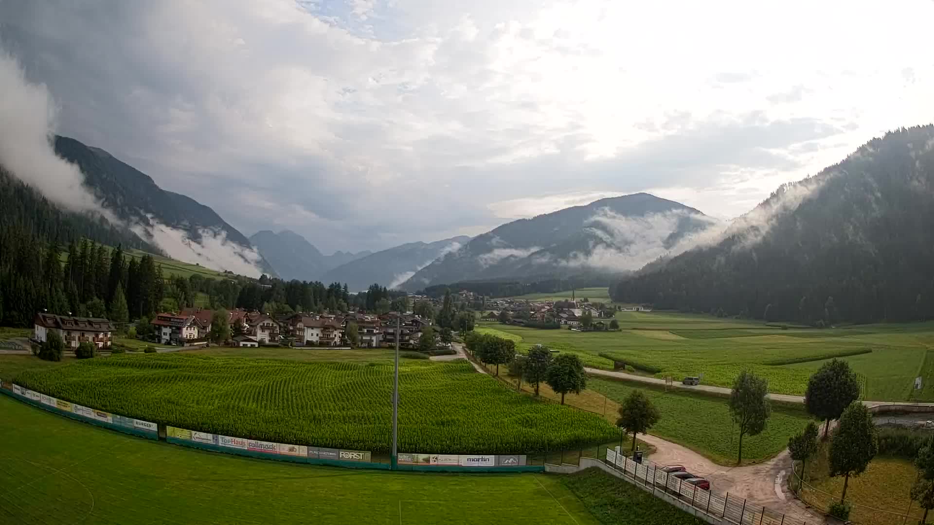 Webcam Niederrasen / Kronplatz – Vista en directo desde el Valle de Anterselva