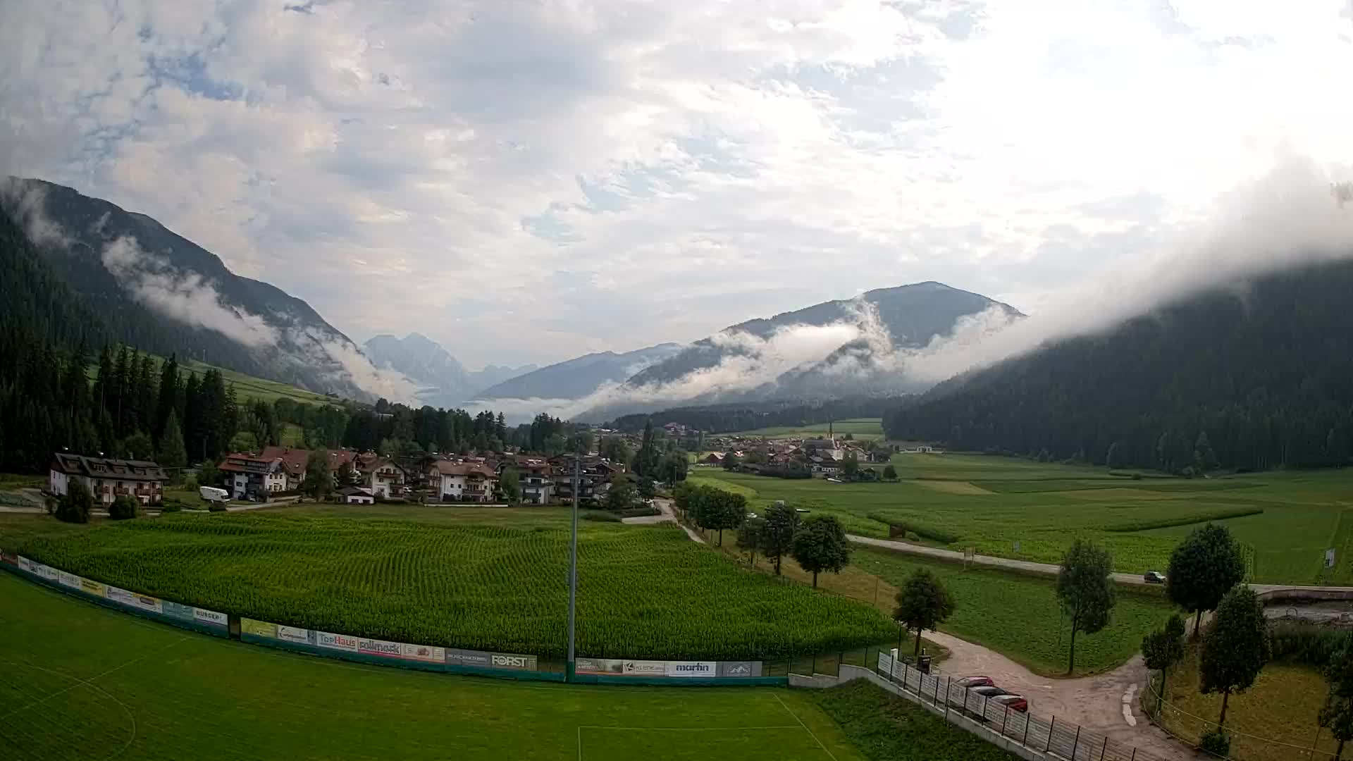 Webcam Niederrasen / Kronplatz – Vista en directo desde el Valle de Anterselva