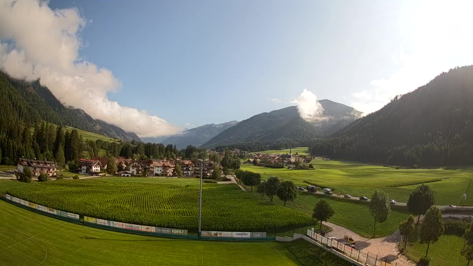 Webcam Niederrasen / Kronplatz – Vista en directo desde el Valle de Anterselva