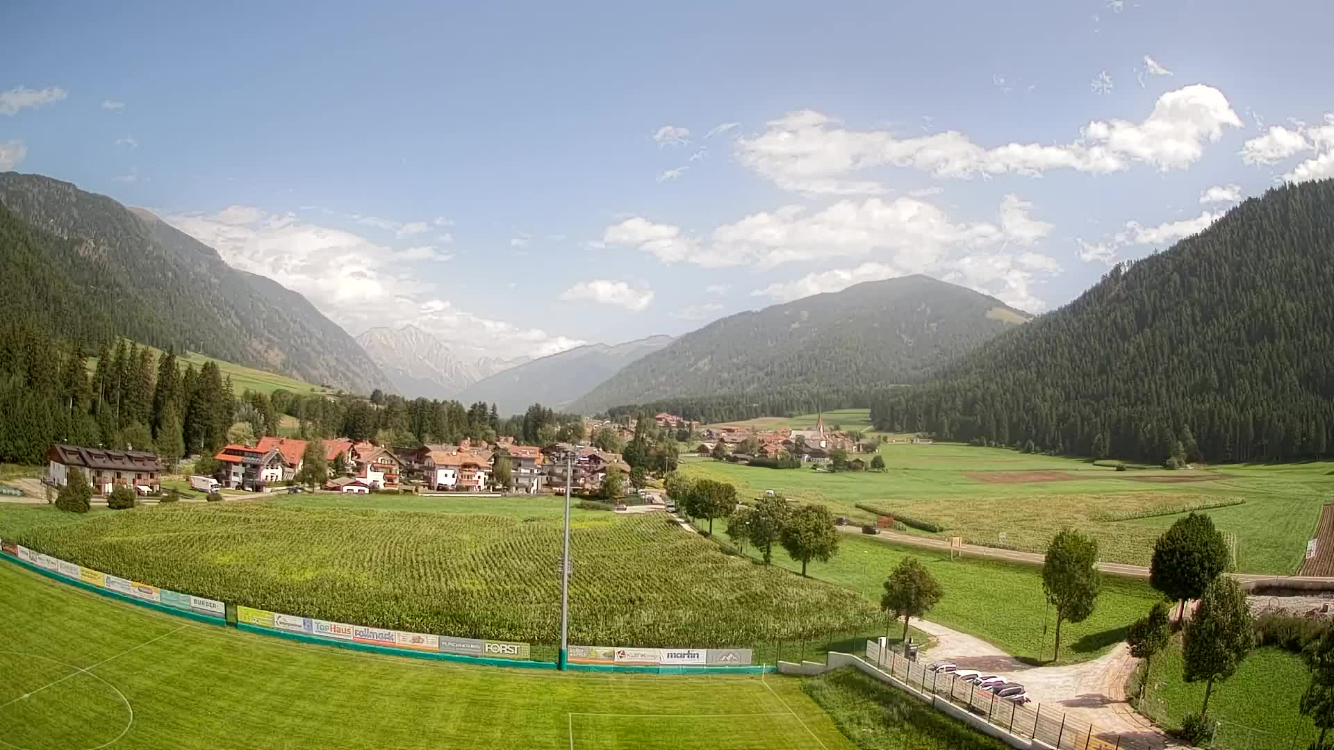 Webcam Niederrasen / Kronplatz – Vista en directo desde el Valle de Anterselva