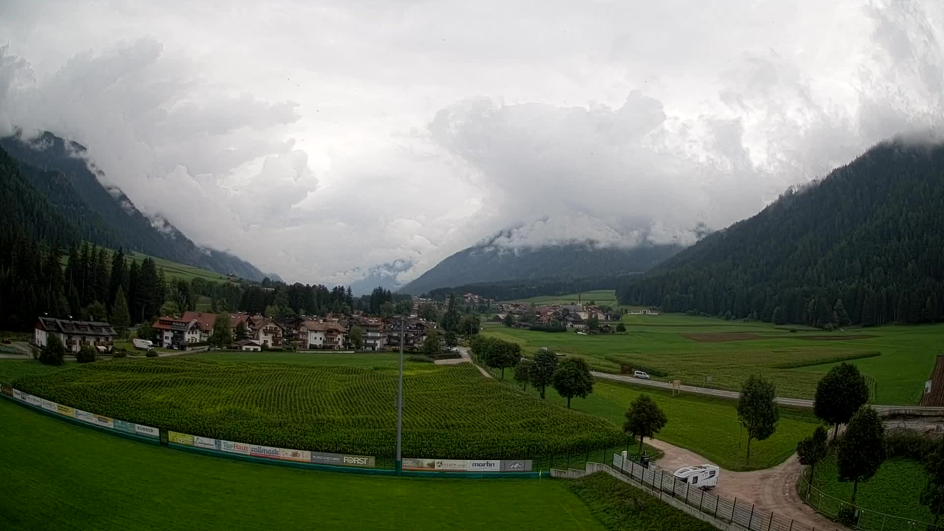 Webcam Niederrasen / Kronplatz – Vista en directo desde el Valle de Anterselva