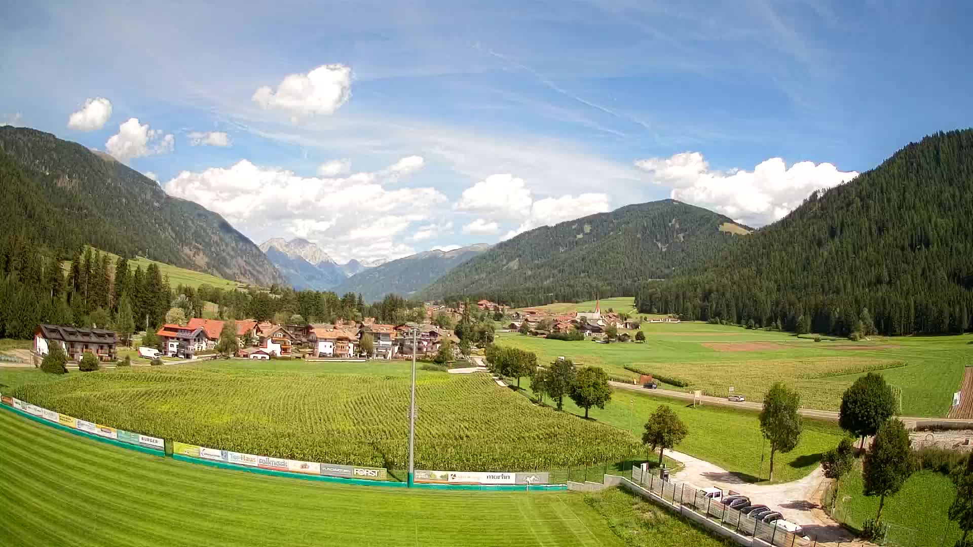 Webcam Niederrasen / Kronplatz – Vista en directo desde el Valle de Anterselva