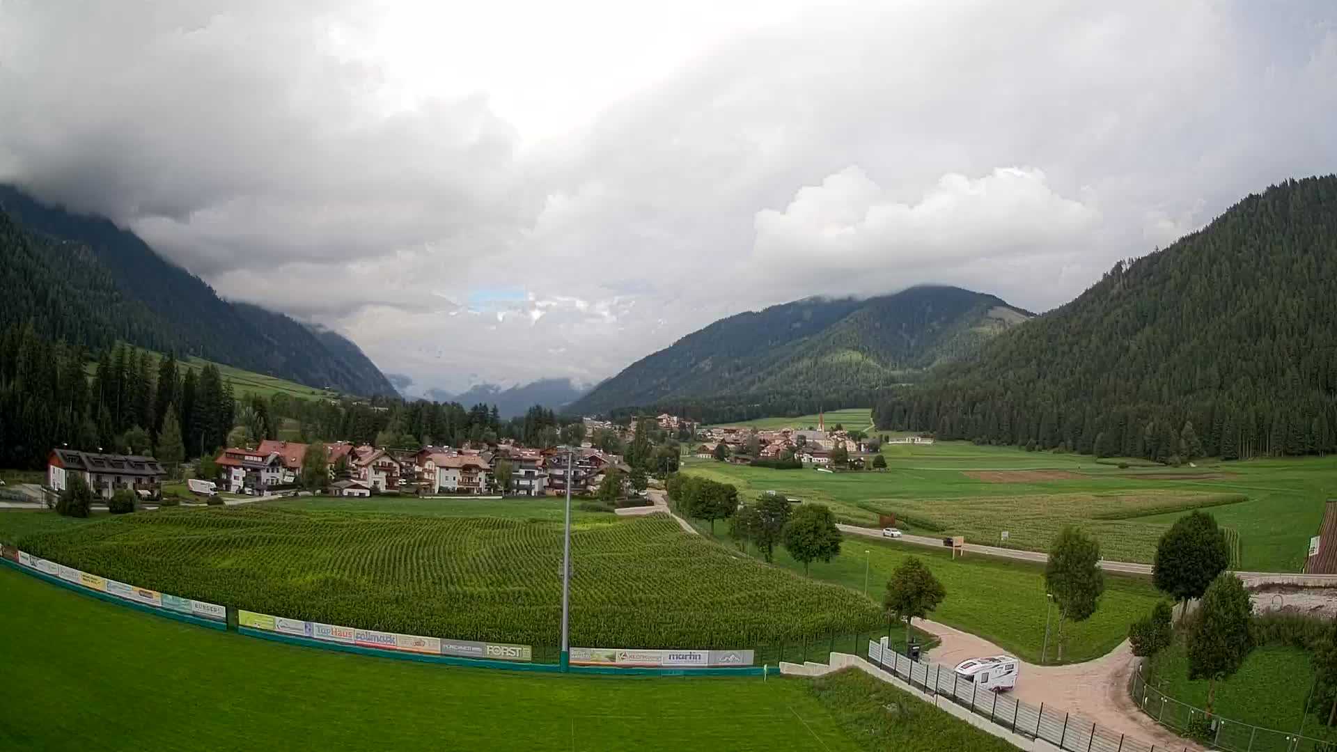 Webcam Niederrasen / Kronplatz – Vista en directo desde el Valle de Anterselva