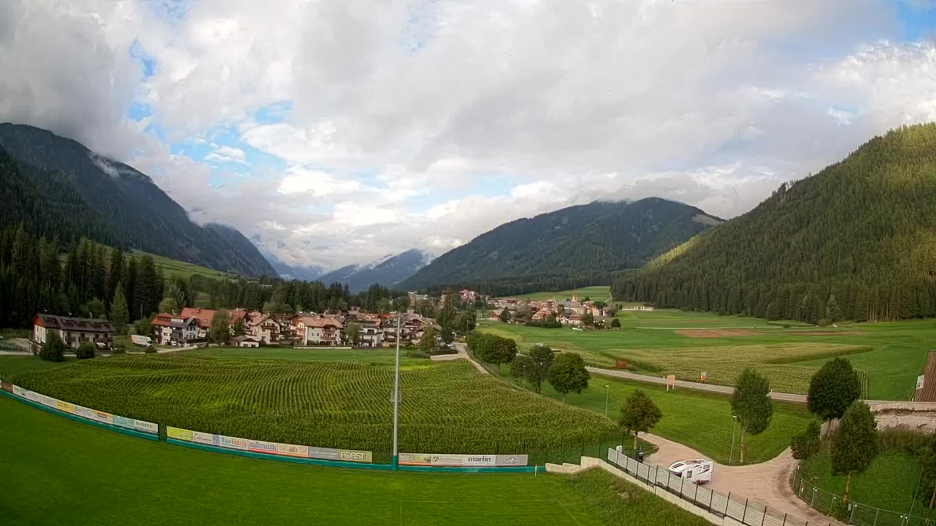 Webcam Niederrasen / Kronplatz – Vista en directo desde el Valle de Anterselva