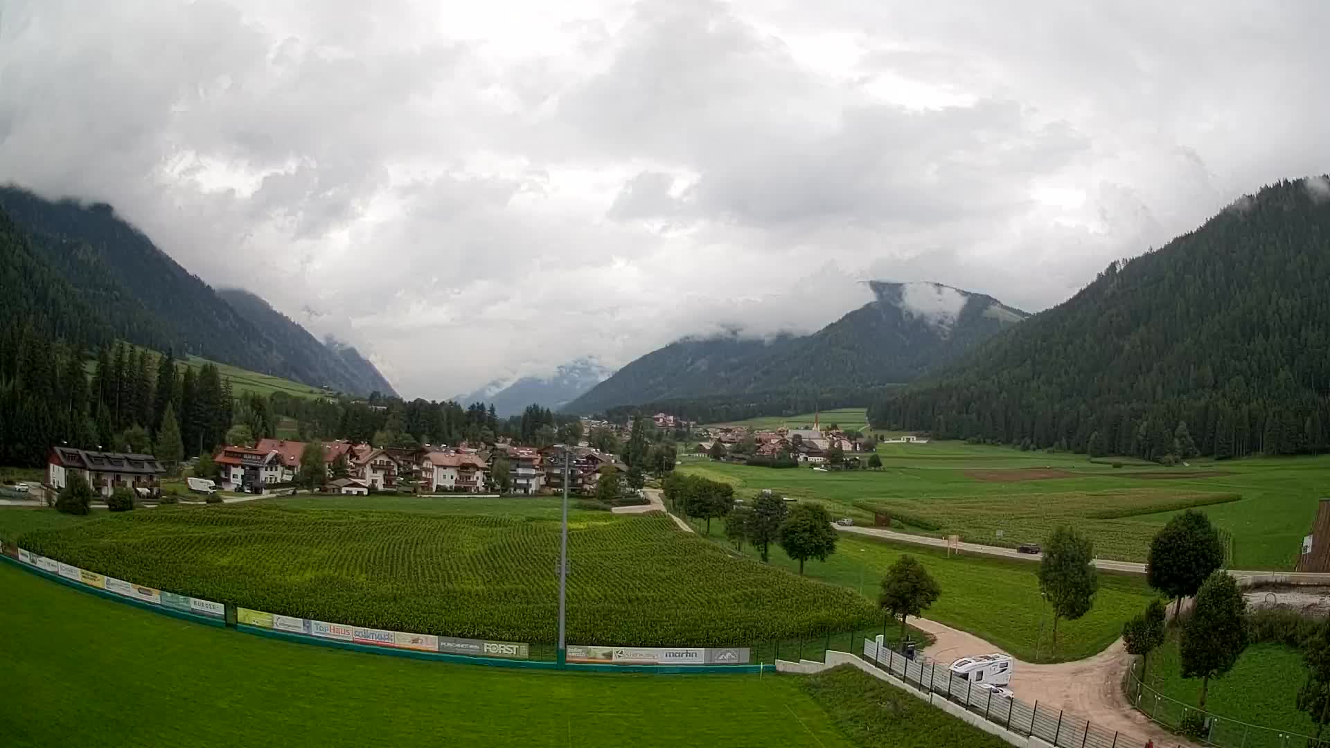 Webcam Niederrasen / Kronplatz – Vista en directo desde el Valle de Anterselva