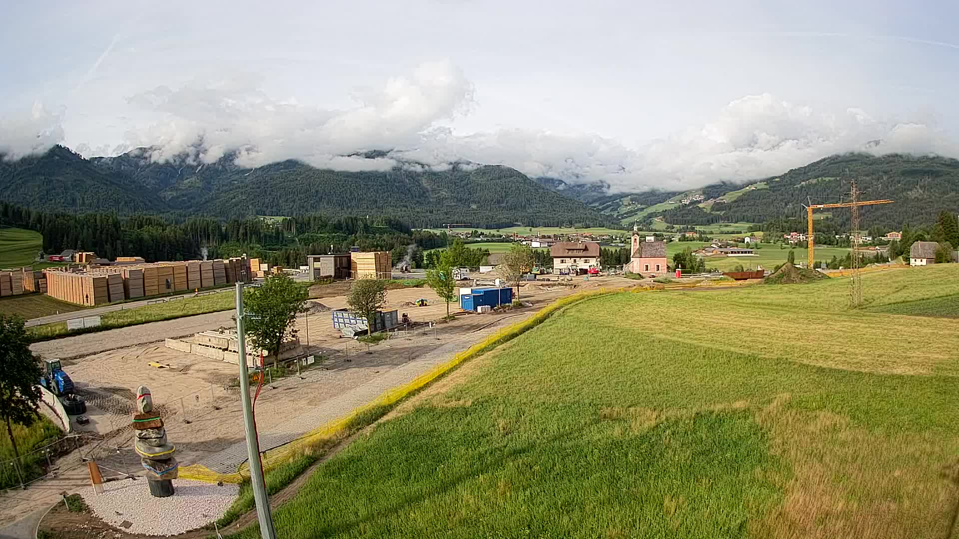 Webcam Rasun / Plan de Corones – Vista live dalla Valle di Anterselva
