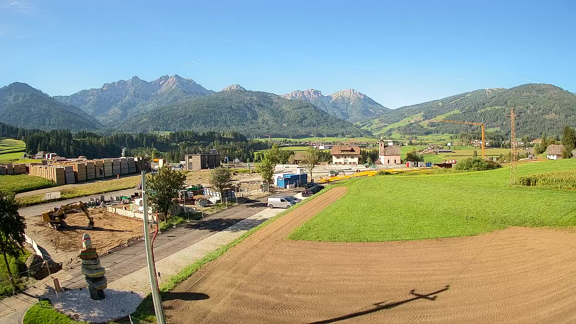 Webcam Rasun / Plan de Corones – Vista live dalla Valle di Anterselva