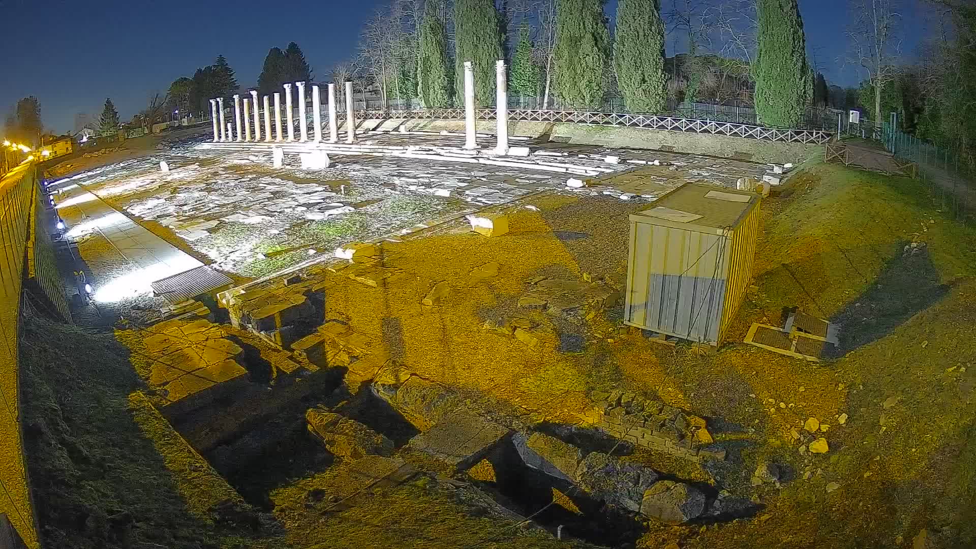 Webcam Foro Romano di Aquileia – Vista live sull’antico Foro