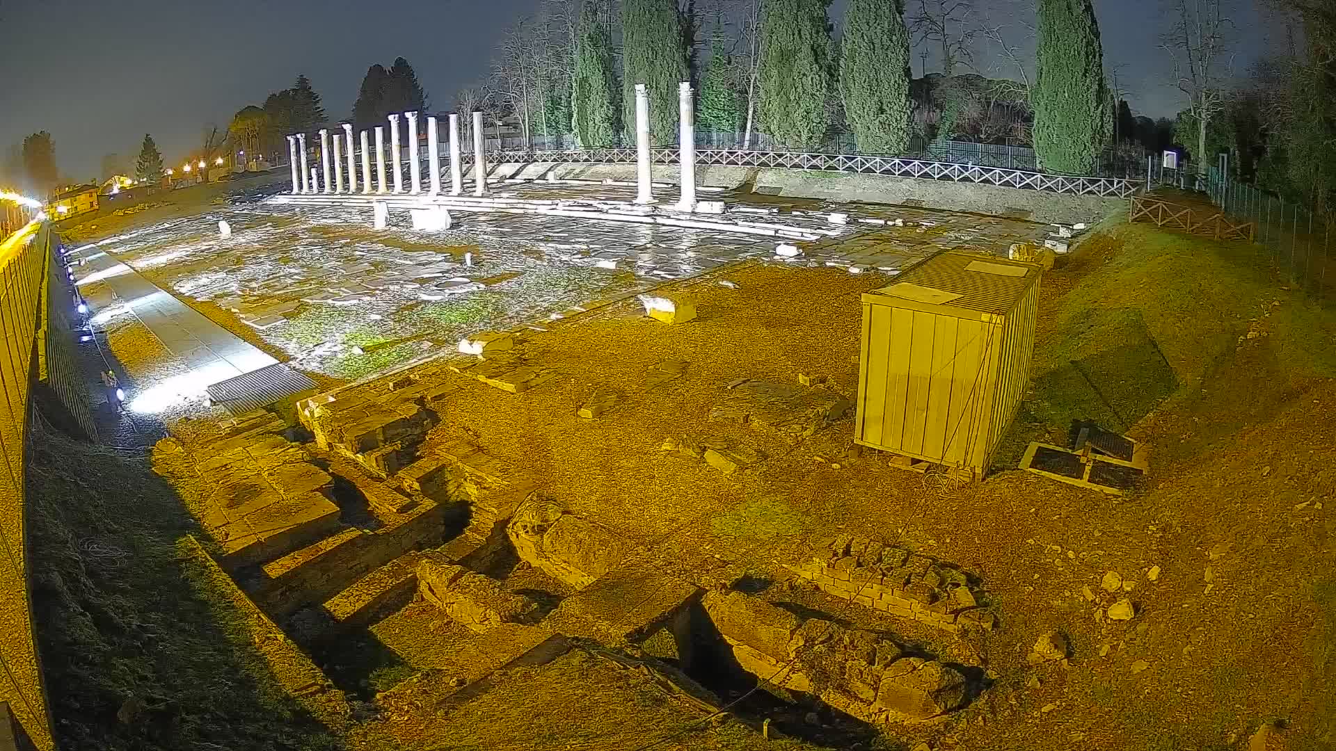 Webcam Foro Romano di Aquileia – Vista live sull’antico Foro