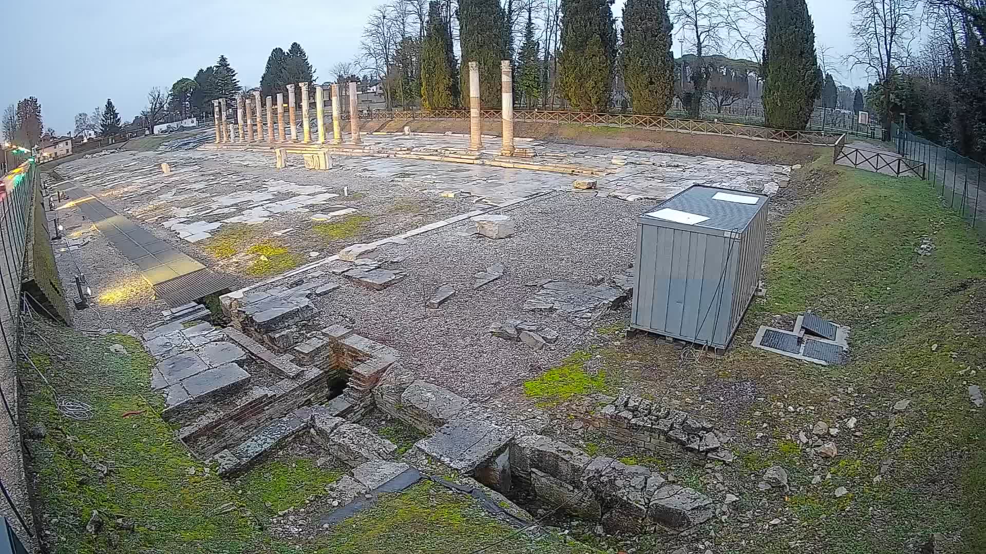 Webcam Foro Romano di Aquileia – Vista live sull’antico Foro
