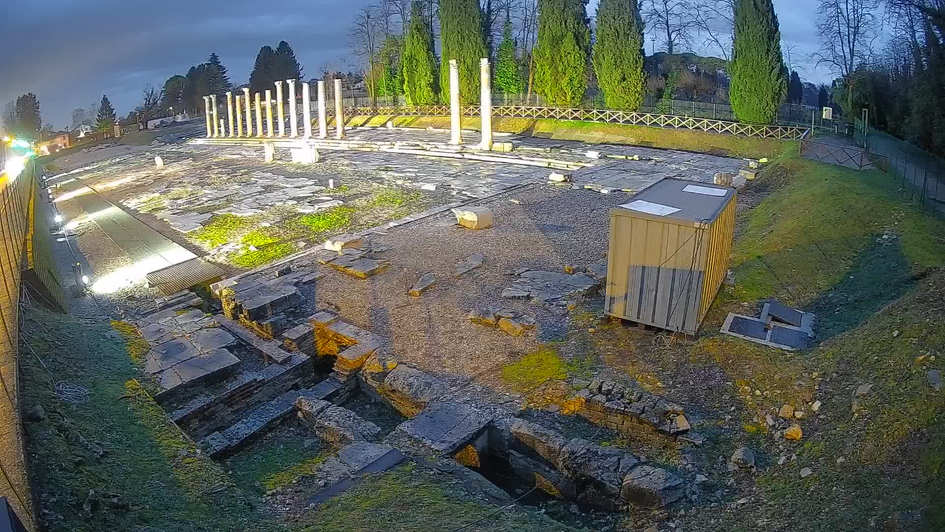 Webcam Foro Romano di Aquileia – Vista live sull’antico Foro