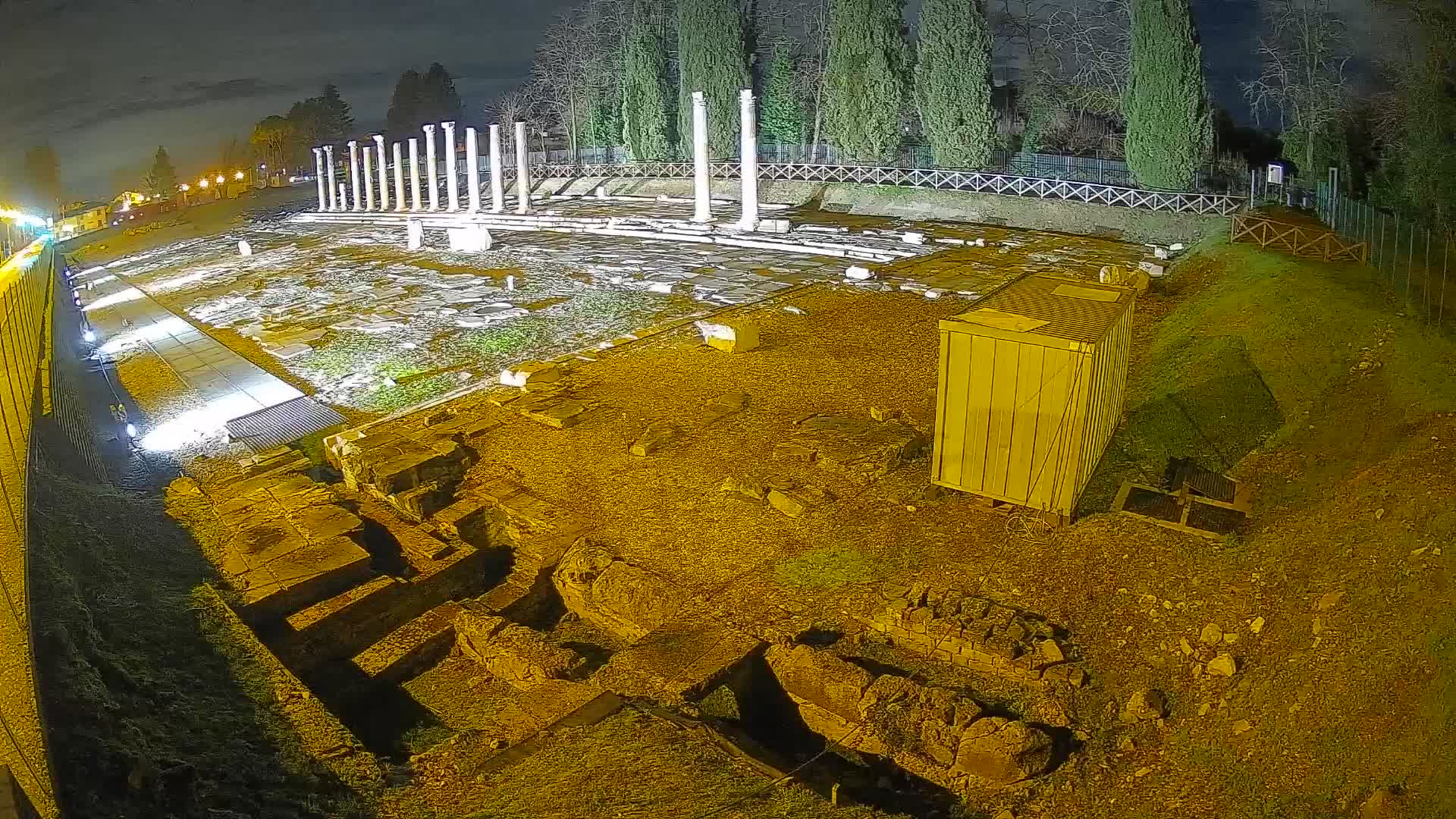 Webcam Foro Romano di Aquileia – Vista live sull’antico Foro